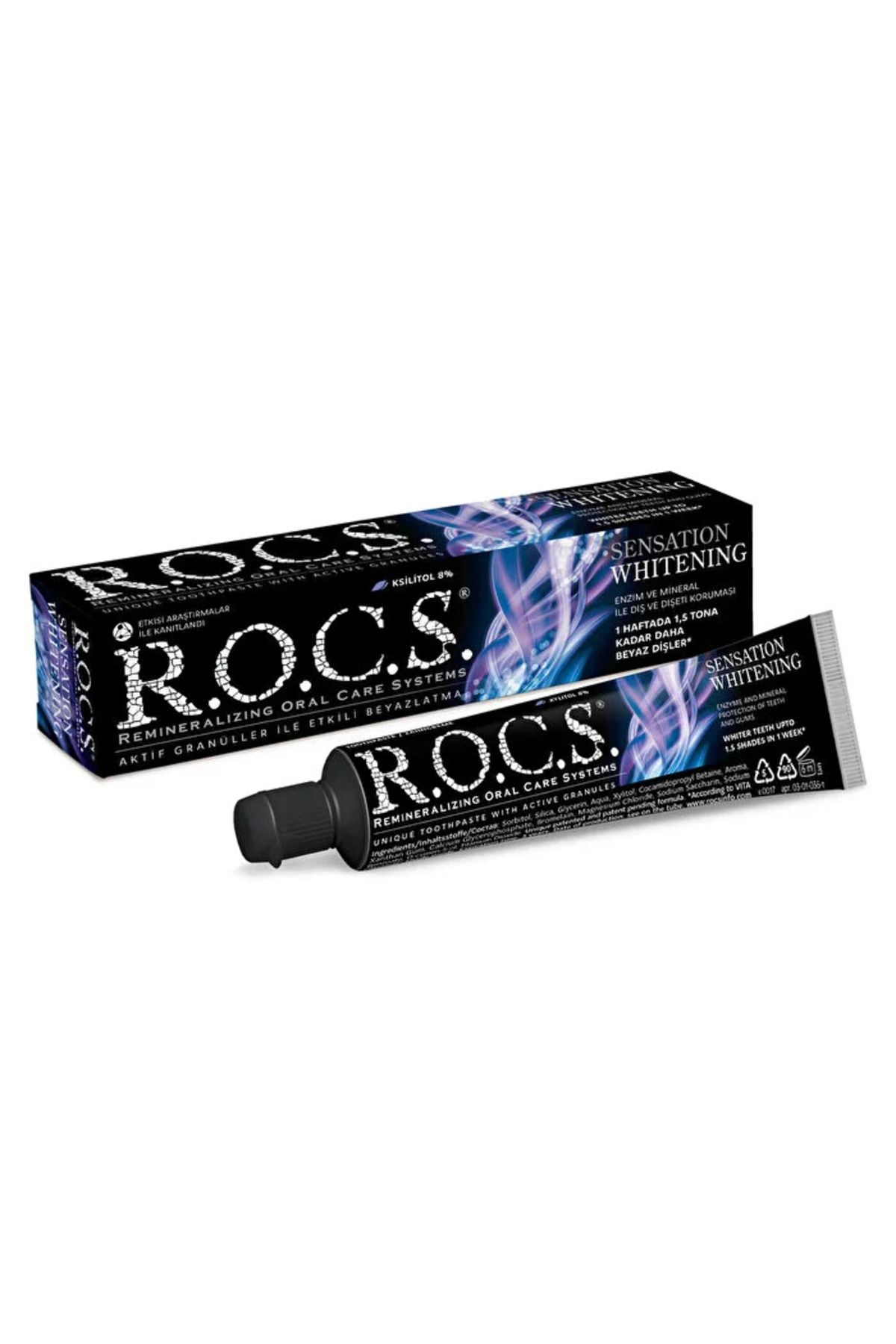 ROCSİDE Beyazlatıcı Diş Macunu - Sensation Yoğun Parlatıcı - 75 ml