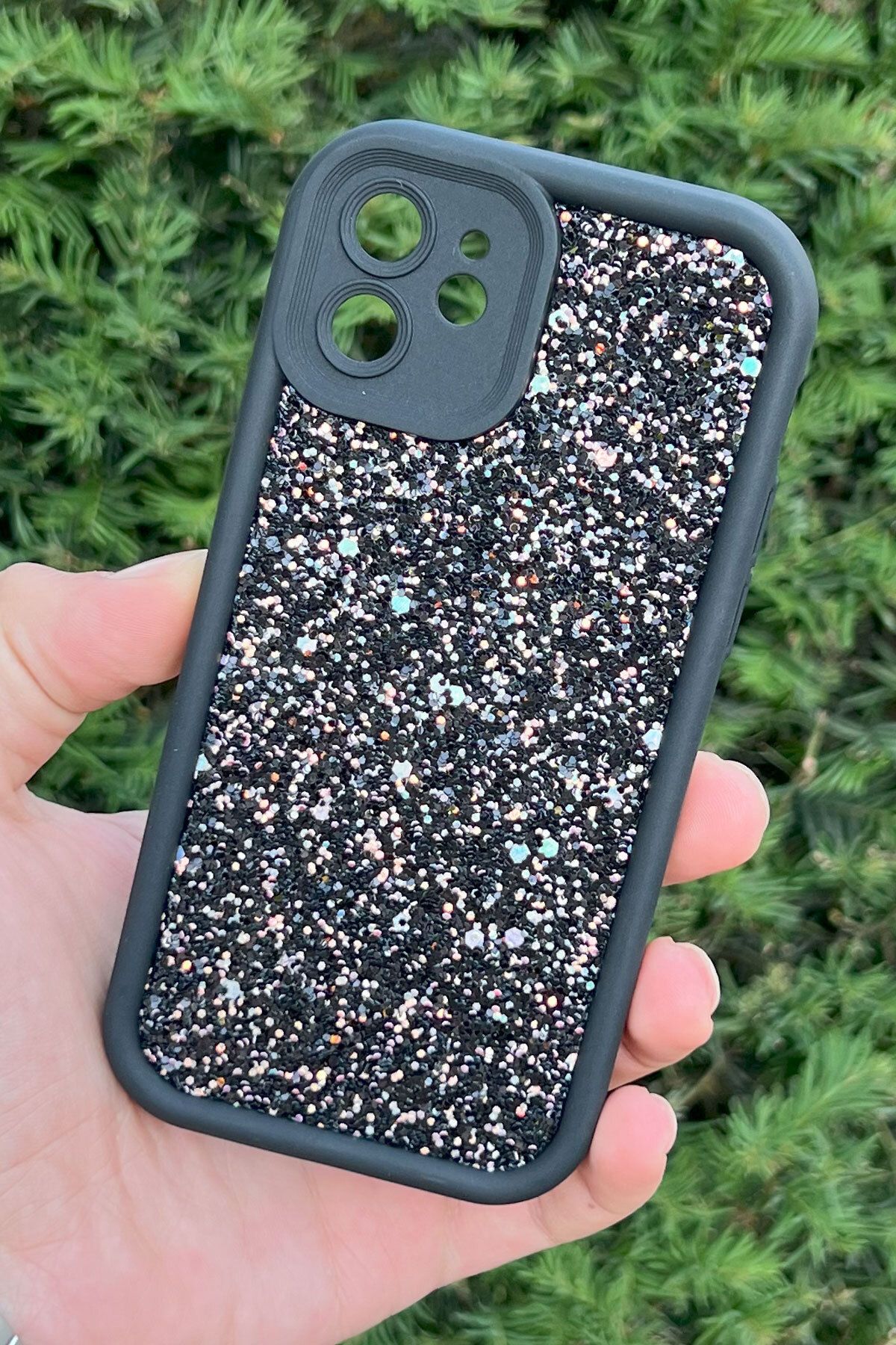 CEPSTOK iPhone 12 Kılıf Taşlı Işıltılı Darbe Önleyici Silikon Kapak