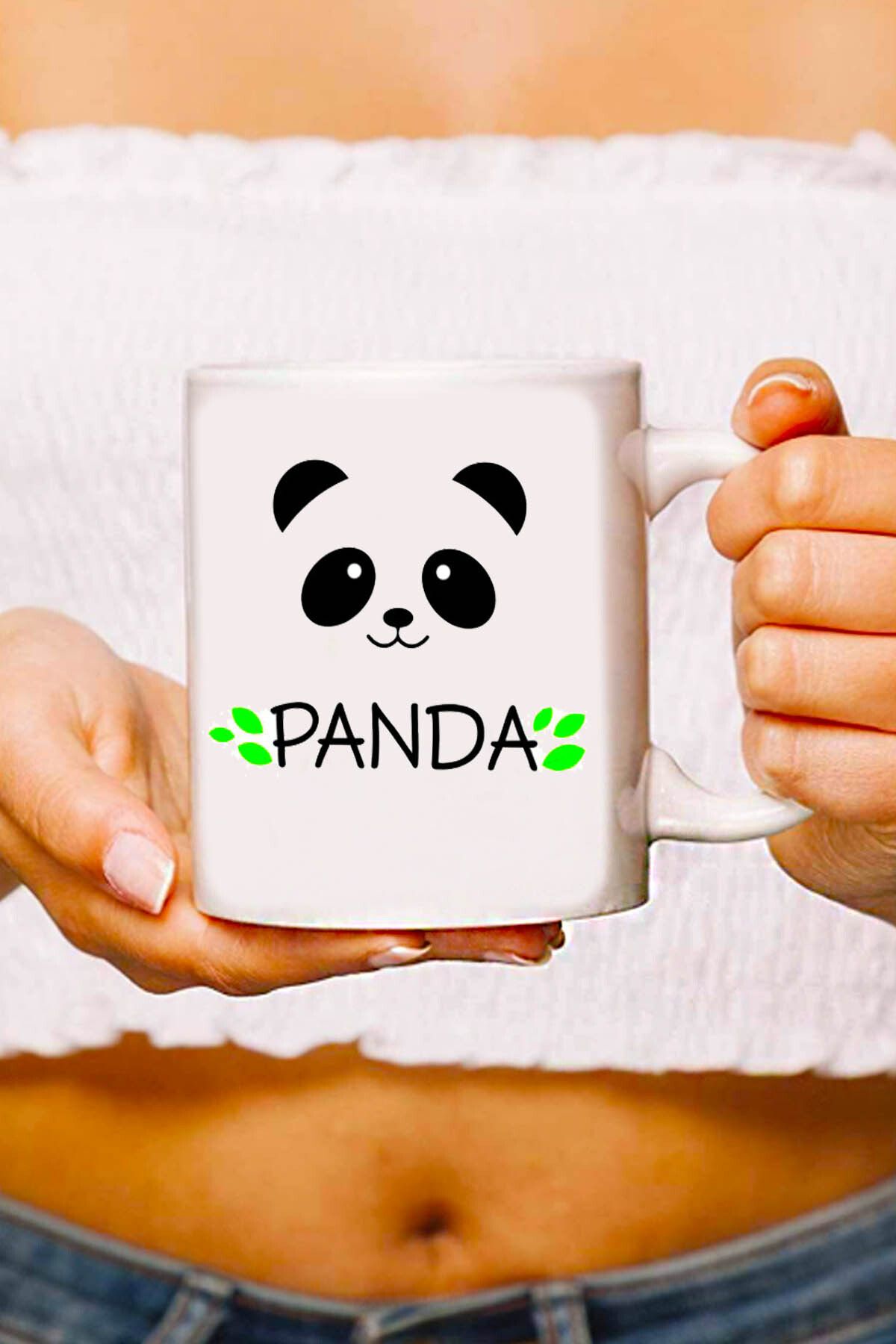 RETROGO Sevimli Panda Baskı Kupa