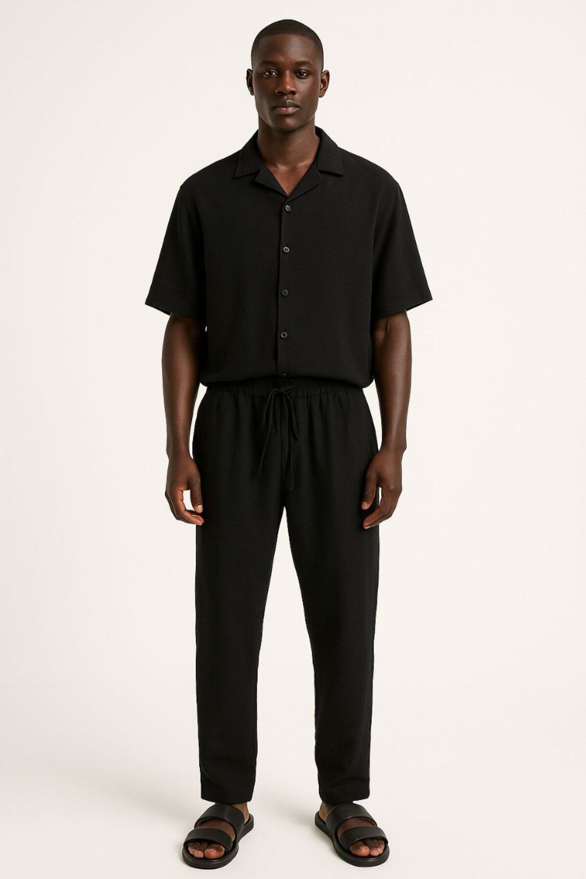 Twobucks Keten Gömlek Pantalon Takım
