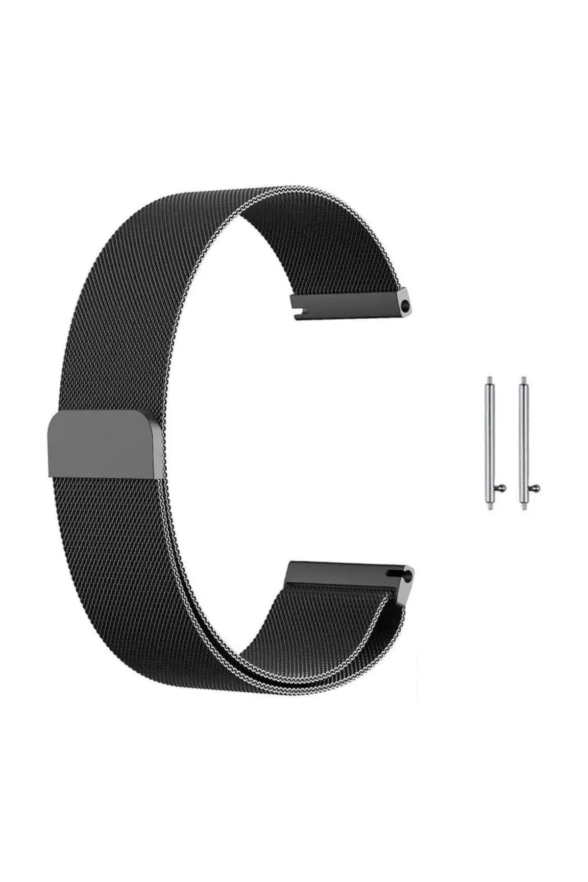 Dmay Amazfit Active / Amazfit Gtr Mini Uyumlu Hasır Metal Kordon 20MM