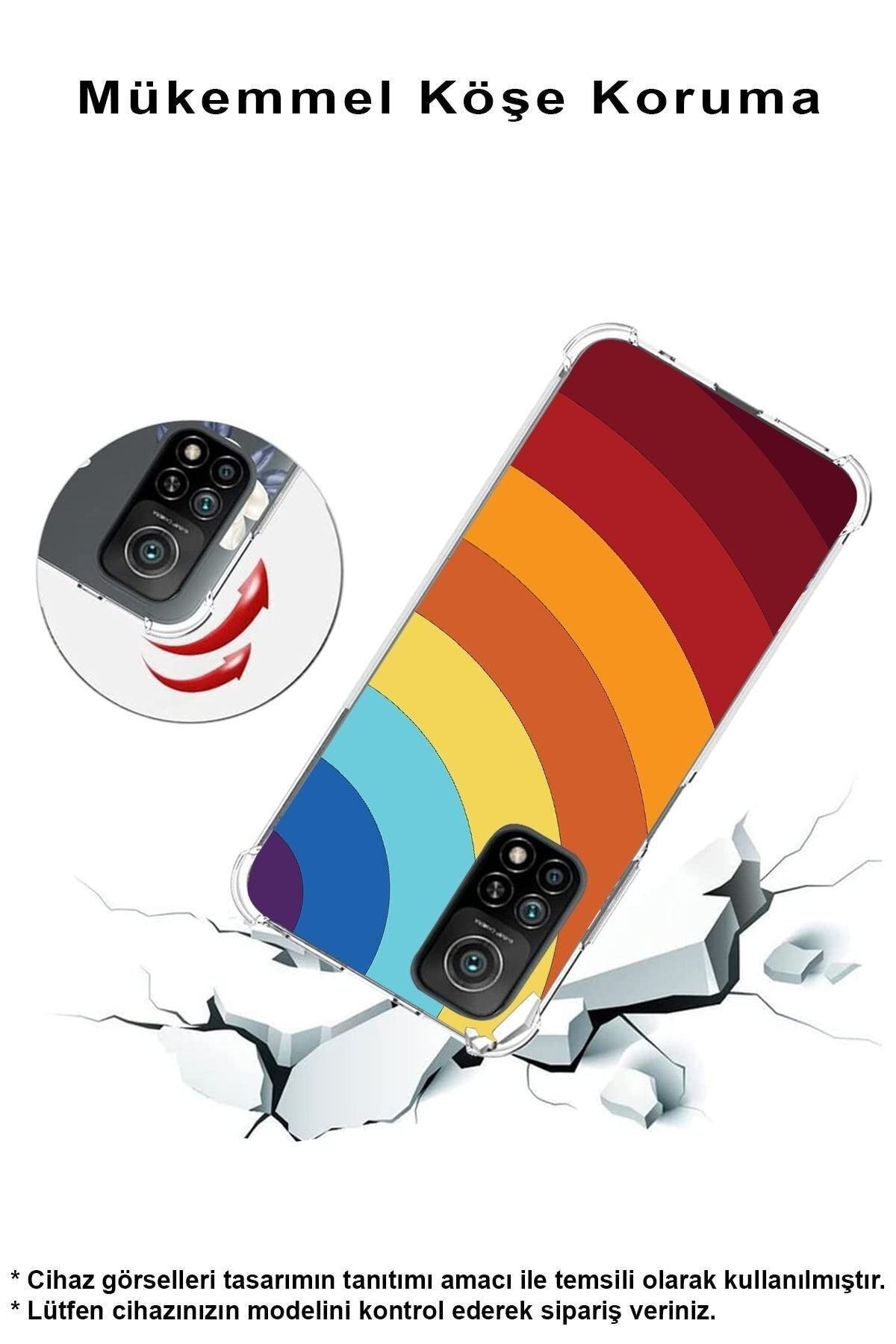 PrintiFy Samsung Galaxy S23 Ultra ile Uyumlu Köşe Korumalı Antişok Kapak Renk Cümbüşü Tasarımlı Kılıf