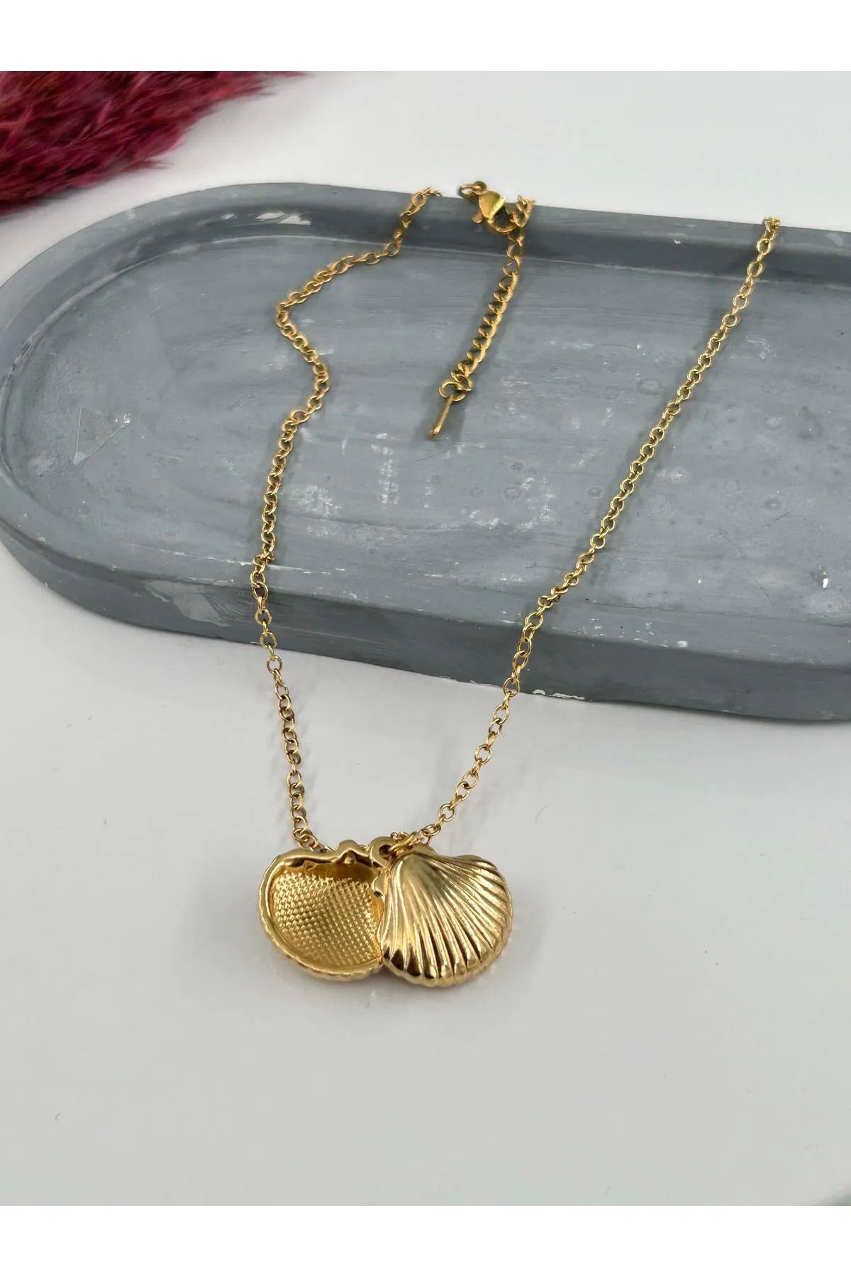 LAVİNYAMJEWELLERY DENİZ KABUĞU FİGÜR 316L ÇELİK KOLYE