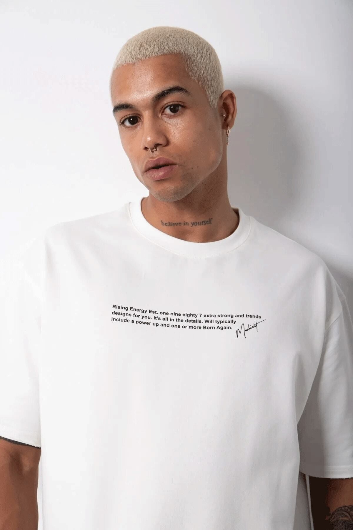 Pisa Art Yeni Sezon Unusex Polızeı Baskılı Oversize Penye T-shirt