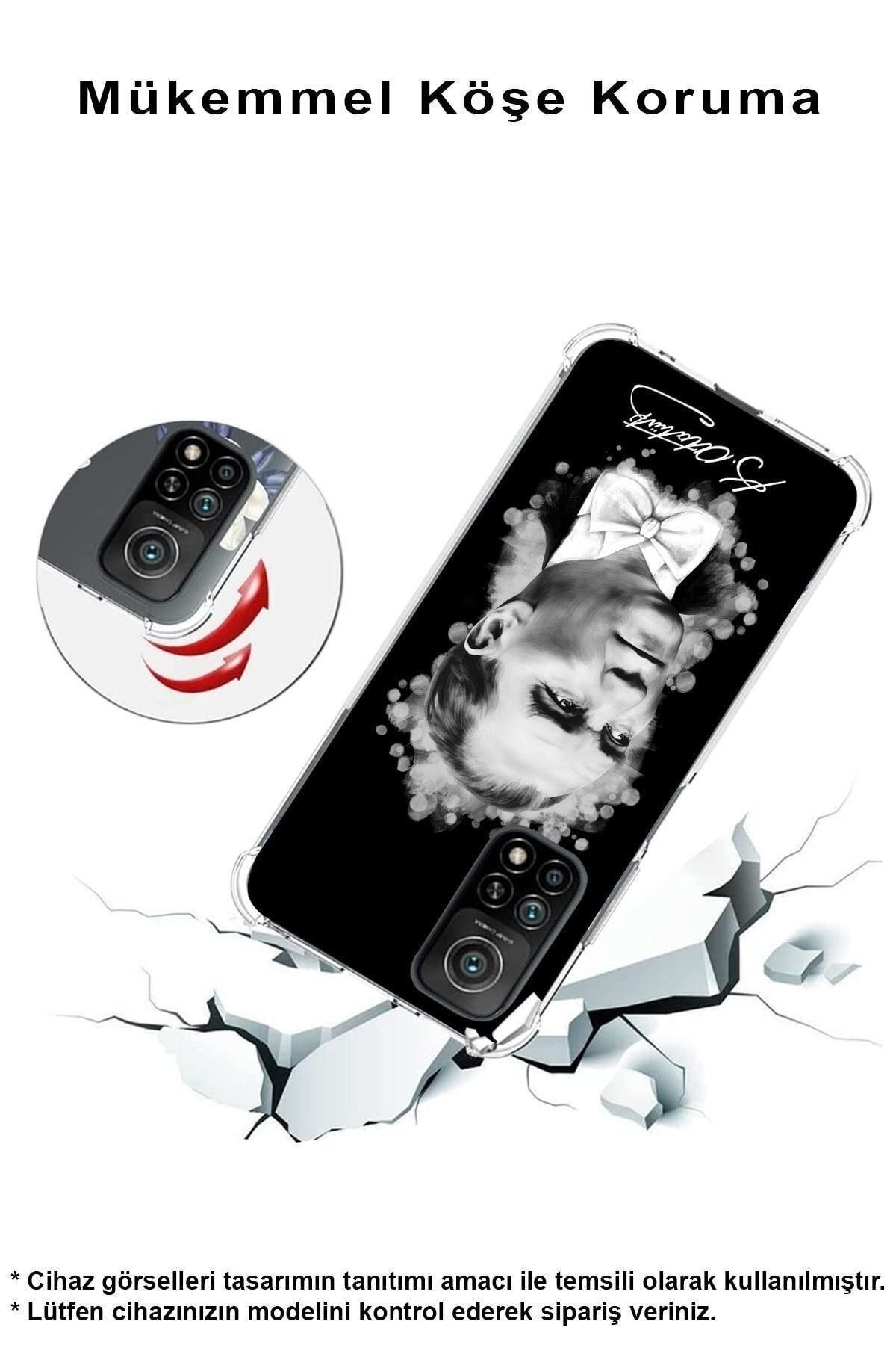 PrintiFy Samsung Galaxy S23 Ultra ile Uyumlu Köşe Korumalı Antişok Kapak Atatürk Tasarımlı Kılıf