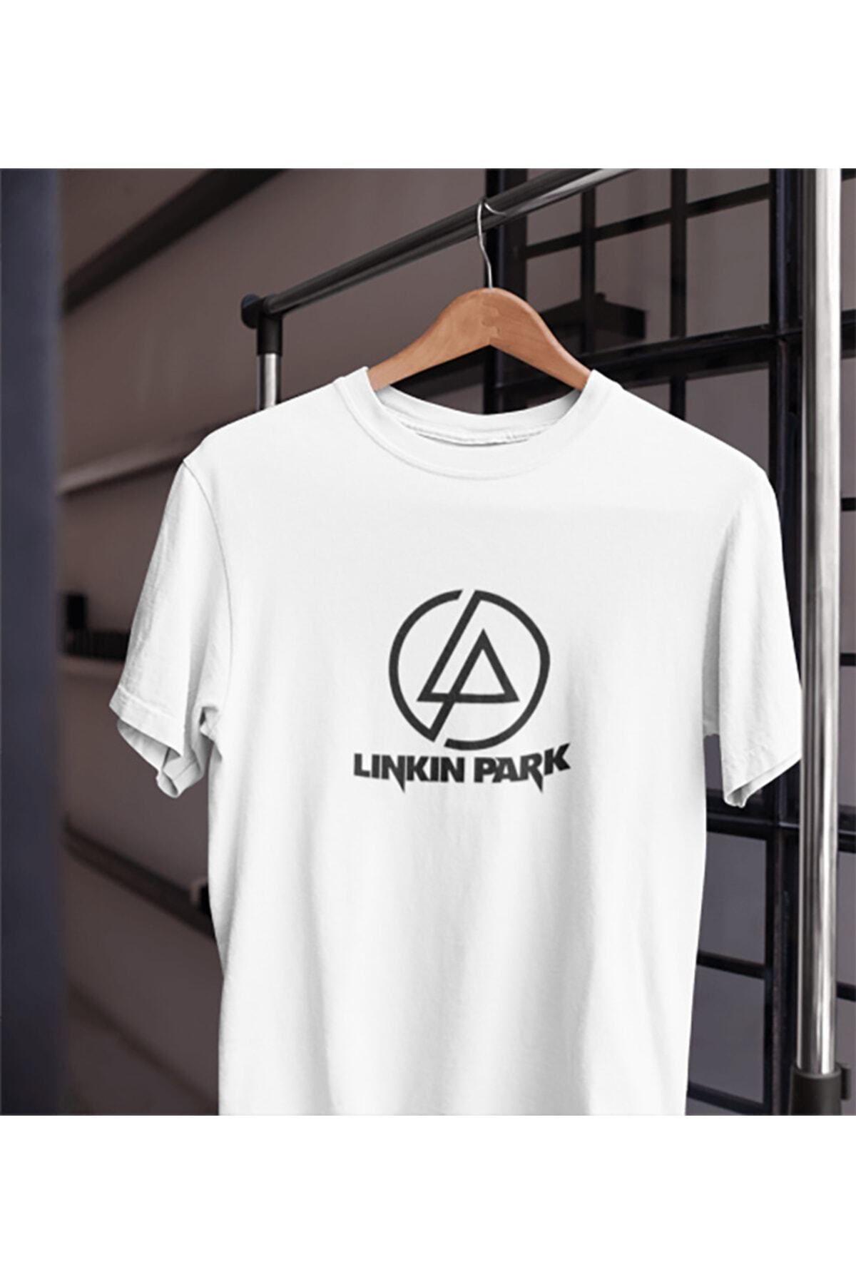 Pisa Art Unısex Kadın Erkek Linkin Park Rock Grup Xero Siyah Beyaz Tasarım Baskılı %100 Pamuk T-shirt
