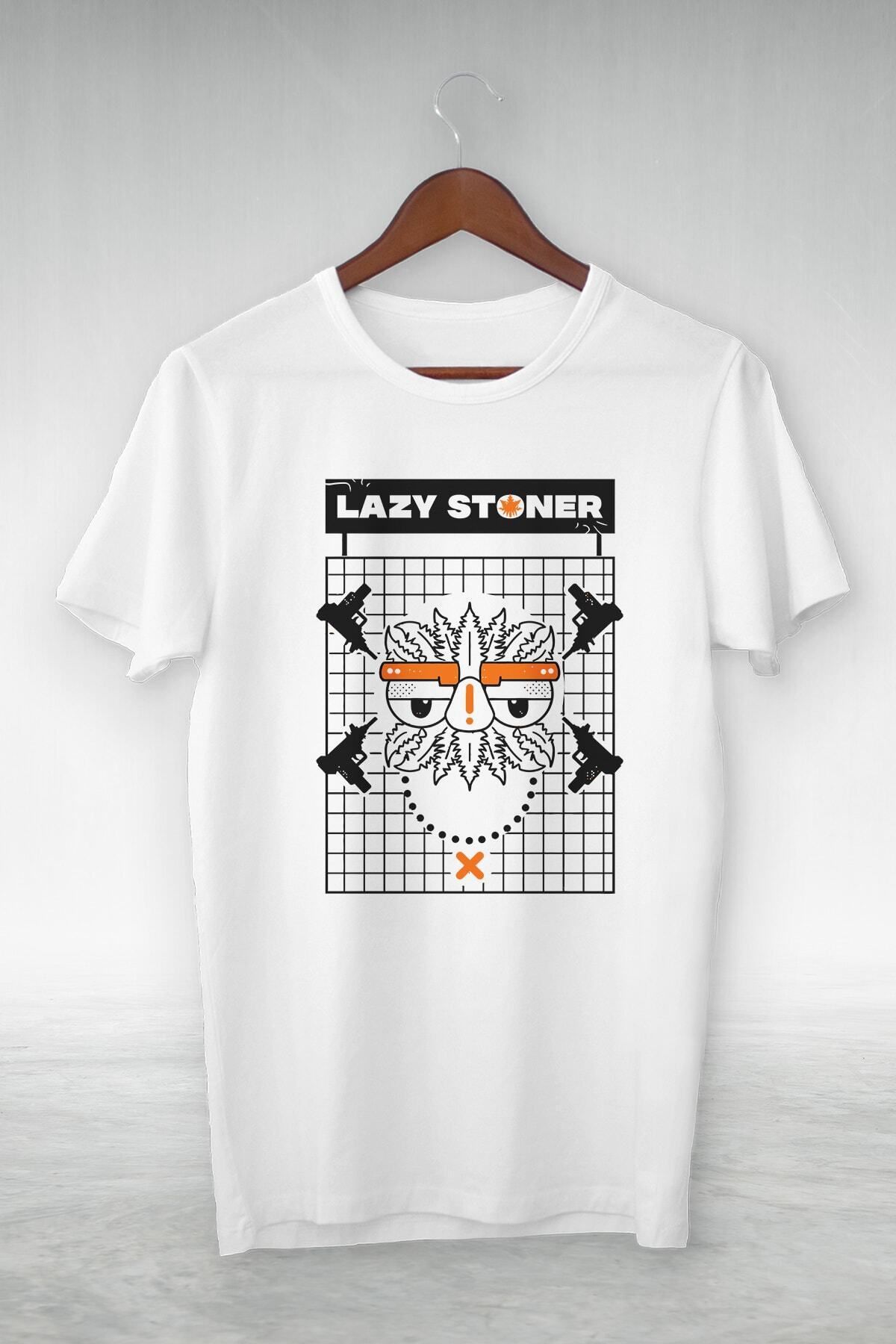 Pisa Art Siyah -lazy Stoner- Vip Tasarım Tshirt