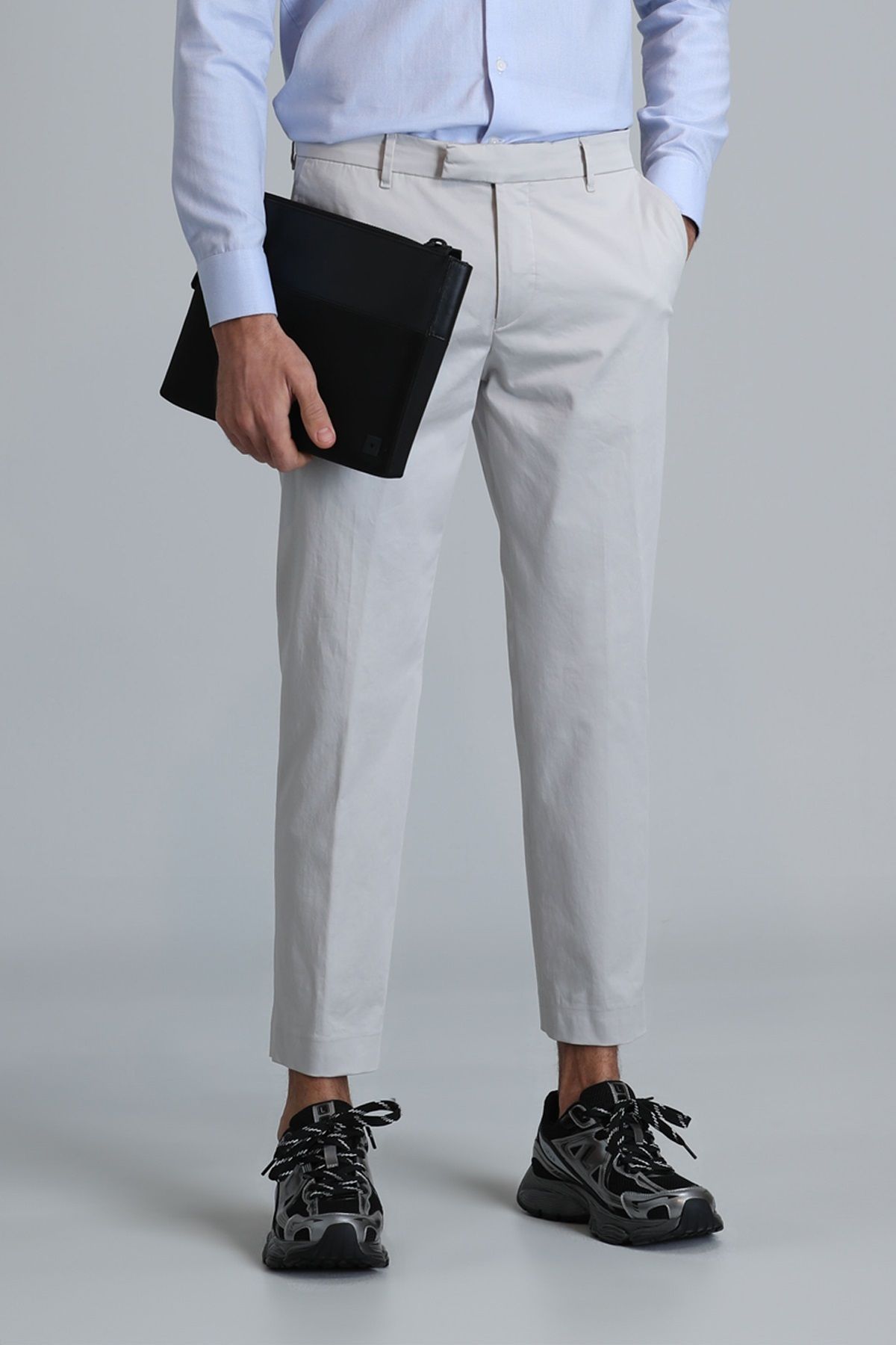 Lufian 111190312 Plus Smart Erkek Chino Pantolon Slim Fit Erkek Pantolon TAŞ