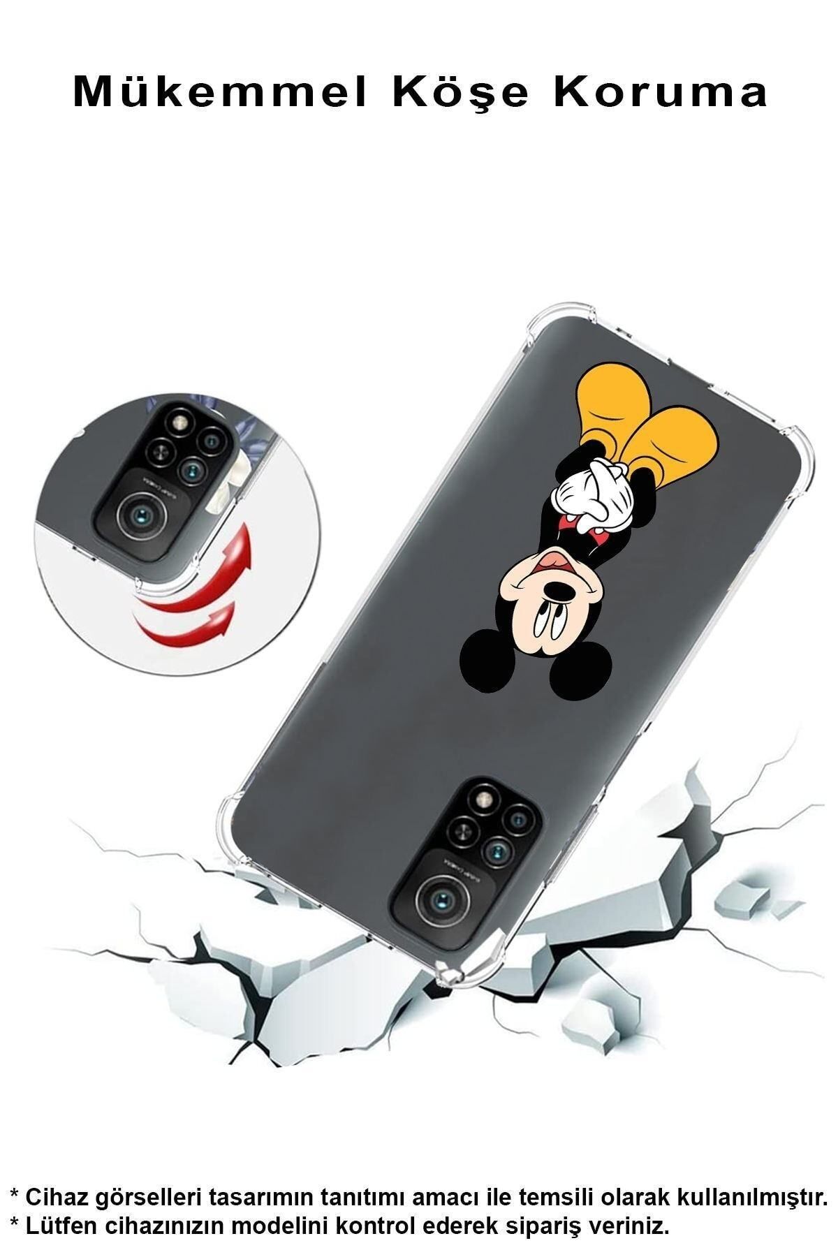 PrintiFy Samsung Galaxy S24 Ultra ile Uyumlu Köşe Korumalı Antişok Kapak Mickey Mouse Tasarımlı Kılıf