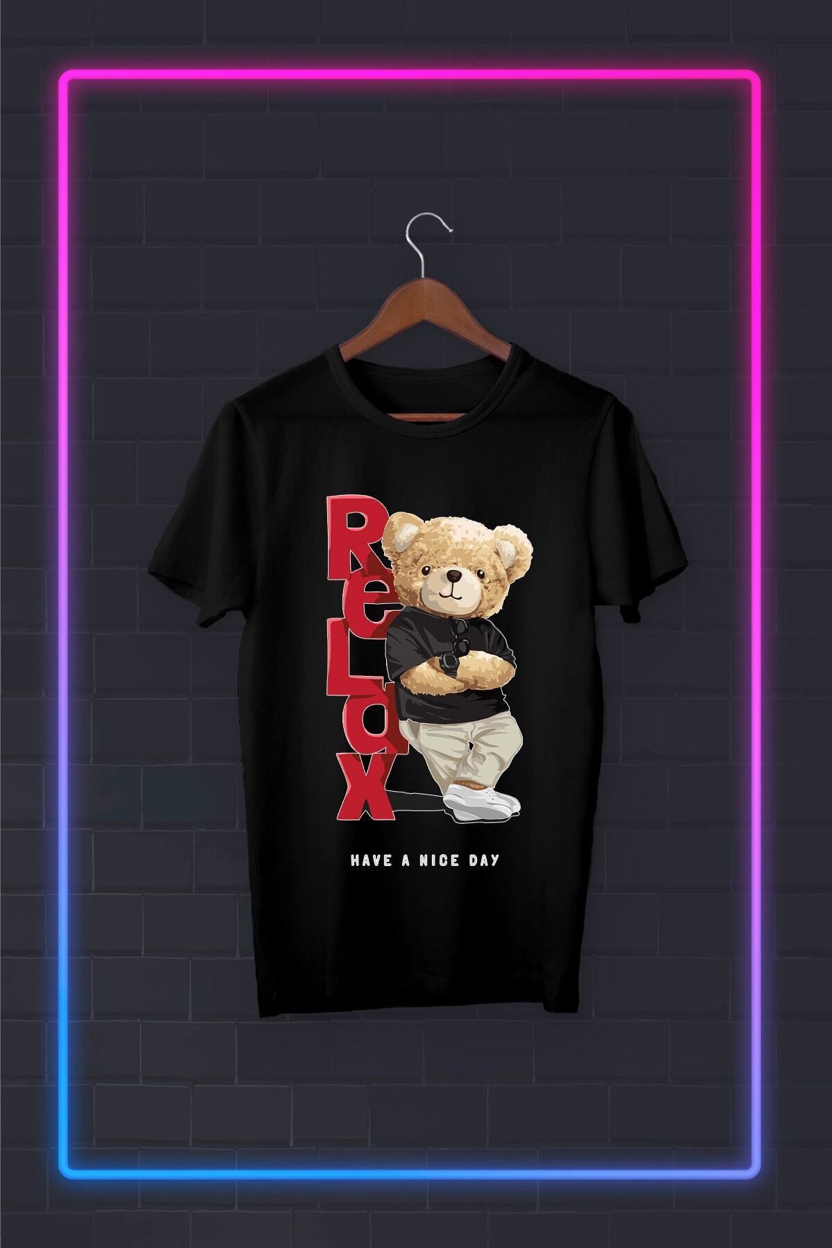 Pisa Art Siyah -tedi Relax- Vip Tasarım Tshirt