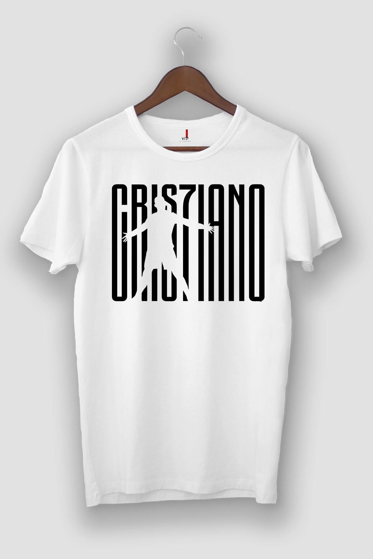 Pisa Art Unisex Beyaz Ronaldo Cr7 Tshirt Vip Tasarım T-shirt