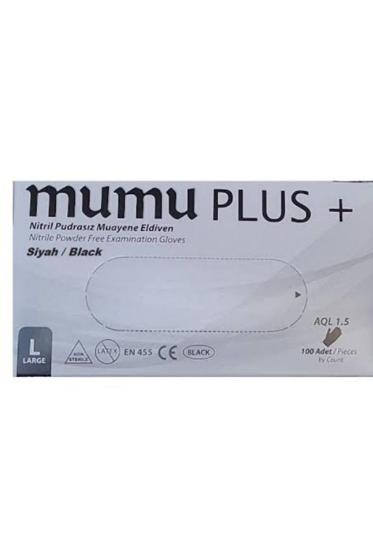Ta-Fu Global MUMU SİYAH PROTECT L BEDEN PUDRASIZ ELDİVEN (100ADET)