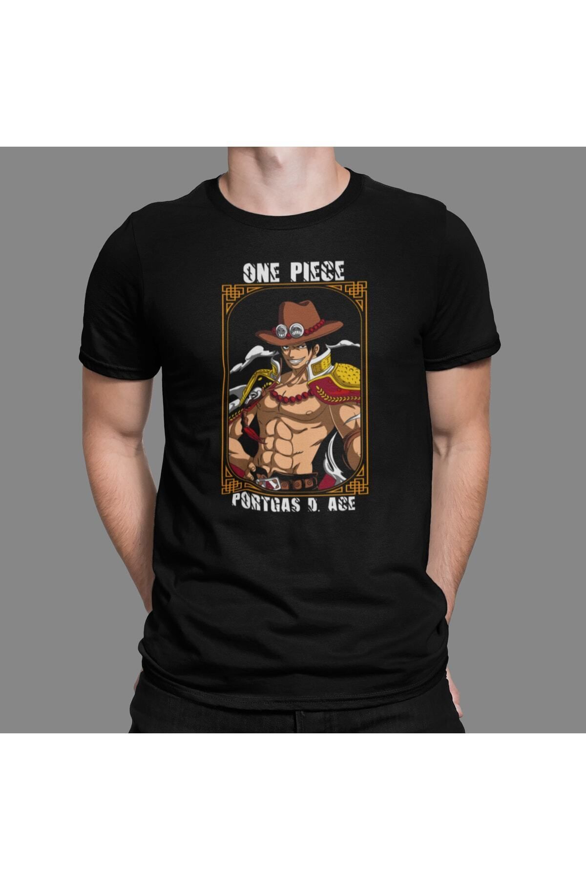 Pisa Art Anime One Piece Tshirt Bisiklet Yaka