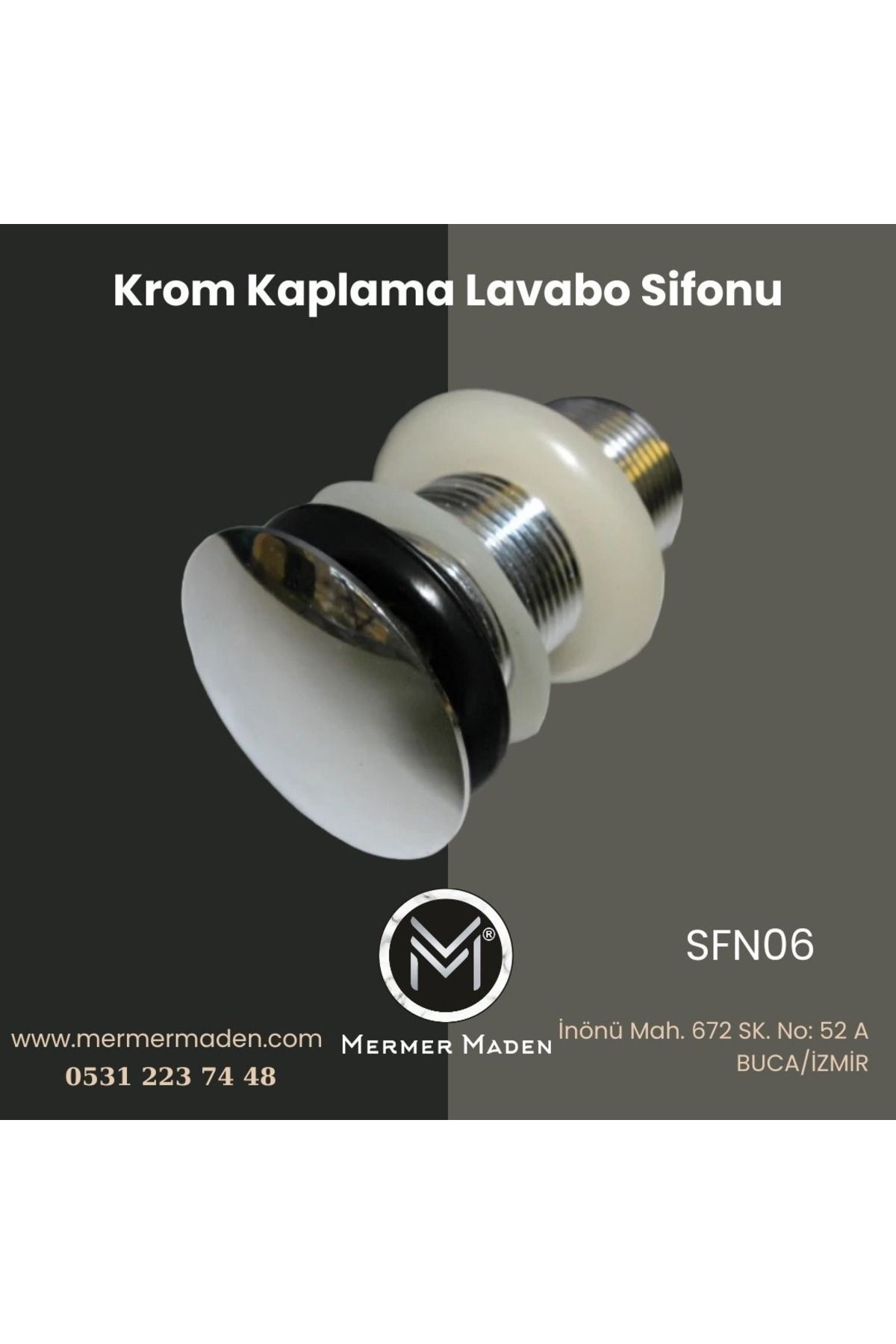 entrend11 Krom Kaplama Lavabo Sifonu