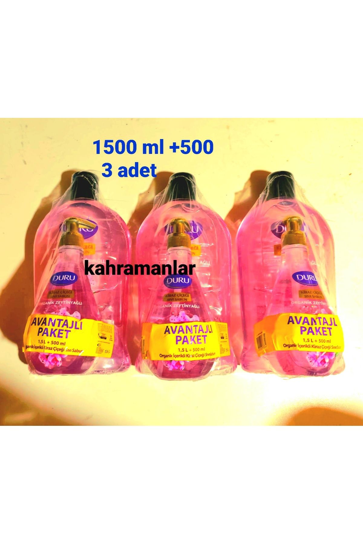 YEŞİLLİ STORE Sıvı sabun 3 adet 1500 ml ve 3 adet 500 ml Sıvı sabun