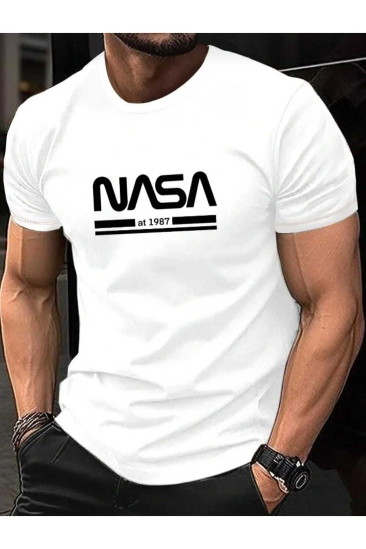 FULL TOLERANCE Ceyasmoda Özel Tasarım Nasa Baskılı Overisze Unisex Model Tişört