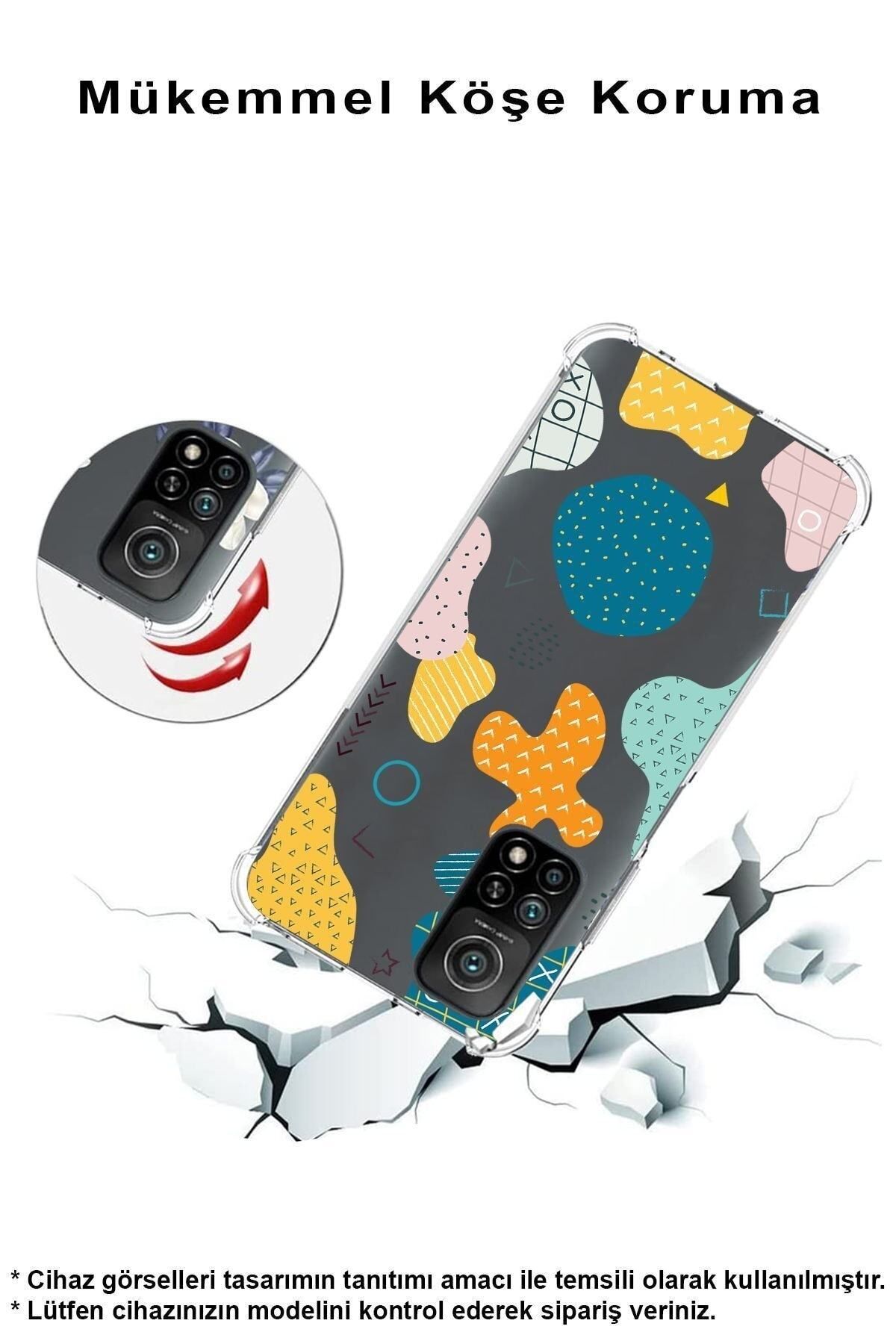 PrintiFy Samsung Galaxy S23 Ultra ile Uyumlu Köşe Korumalı Antişok Kapak Grunge Tasarımlı Kılıf