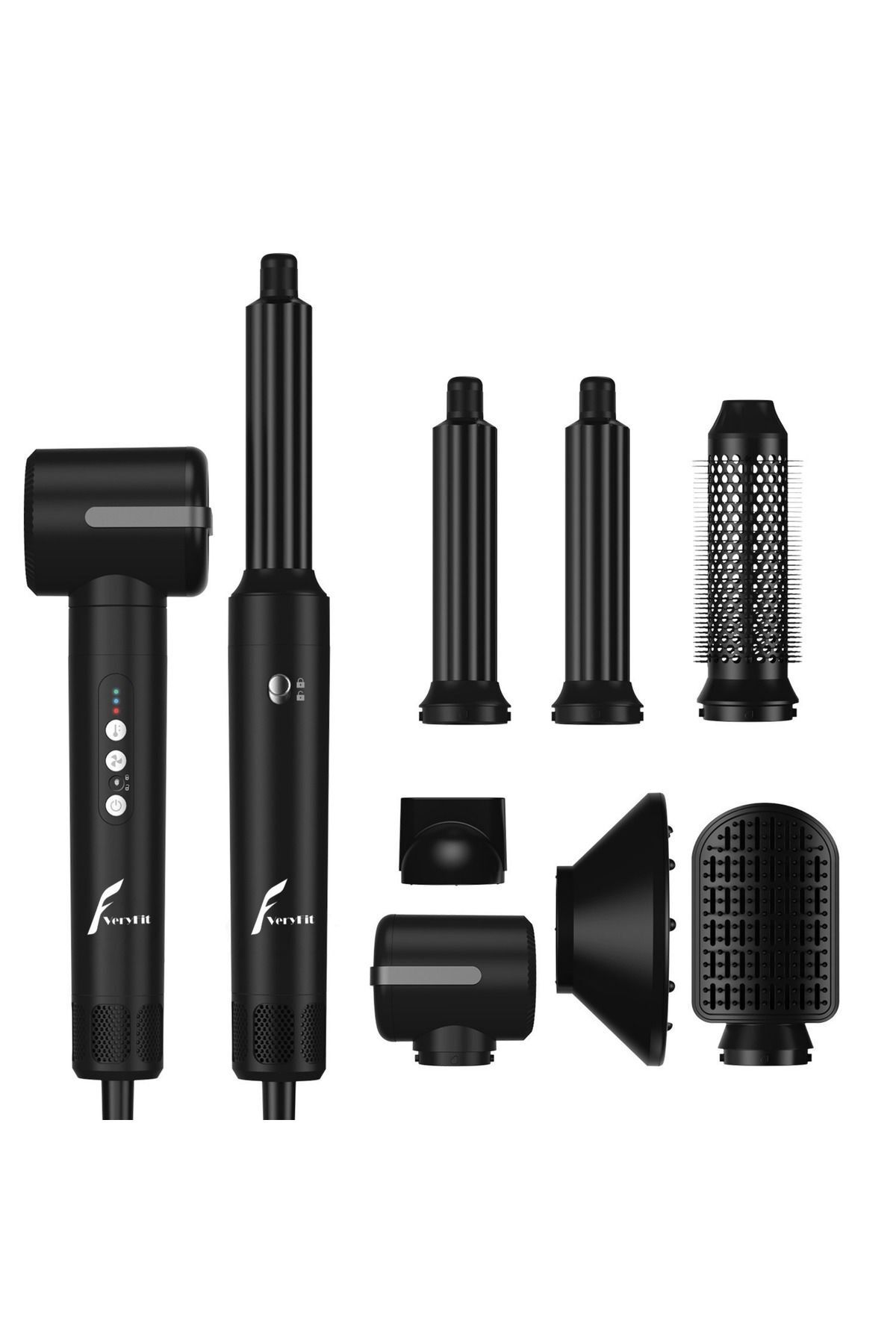 teknotrust 7 In 1 Hava Üflemeli Saç Düzleştirici Şekillendirici Airwrap Compact Saç Kurutma Fön Makinesi