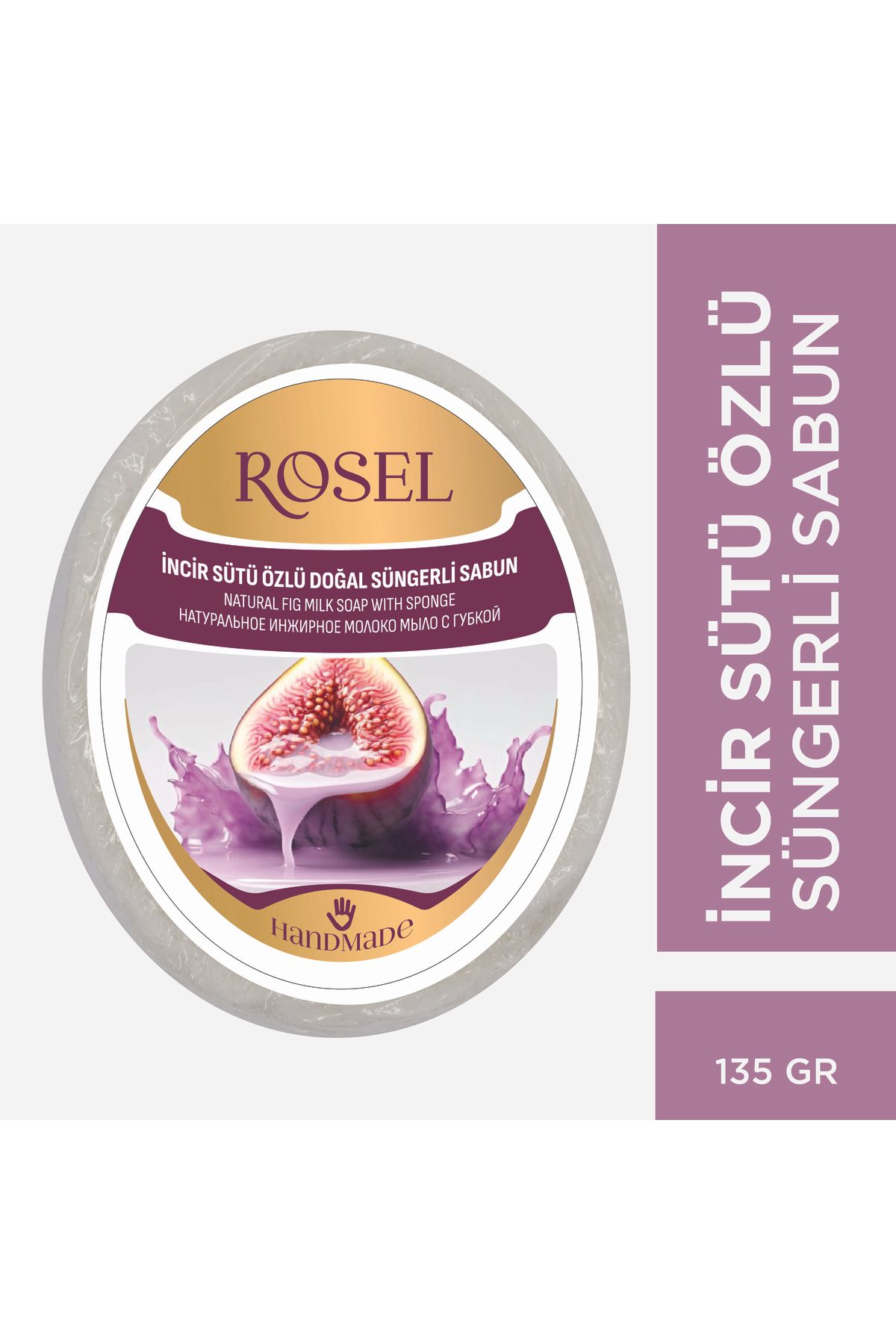 rosel İncir Sütü Özlü Süngerli Doğal Sabun