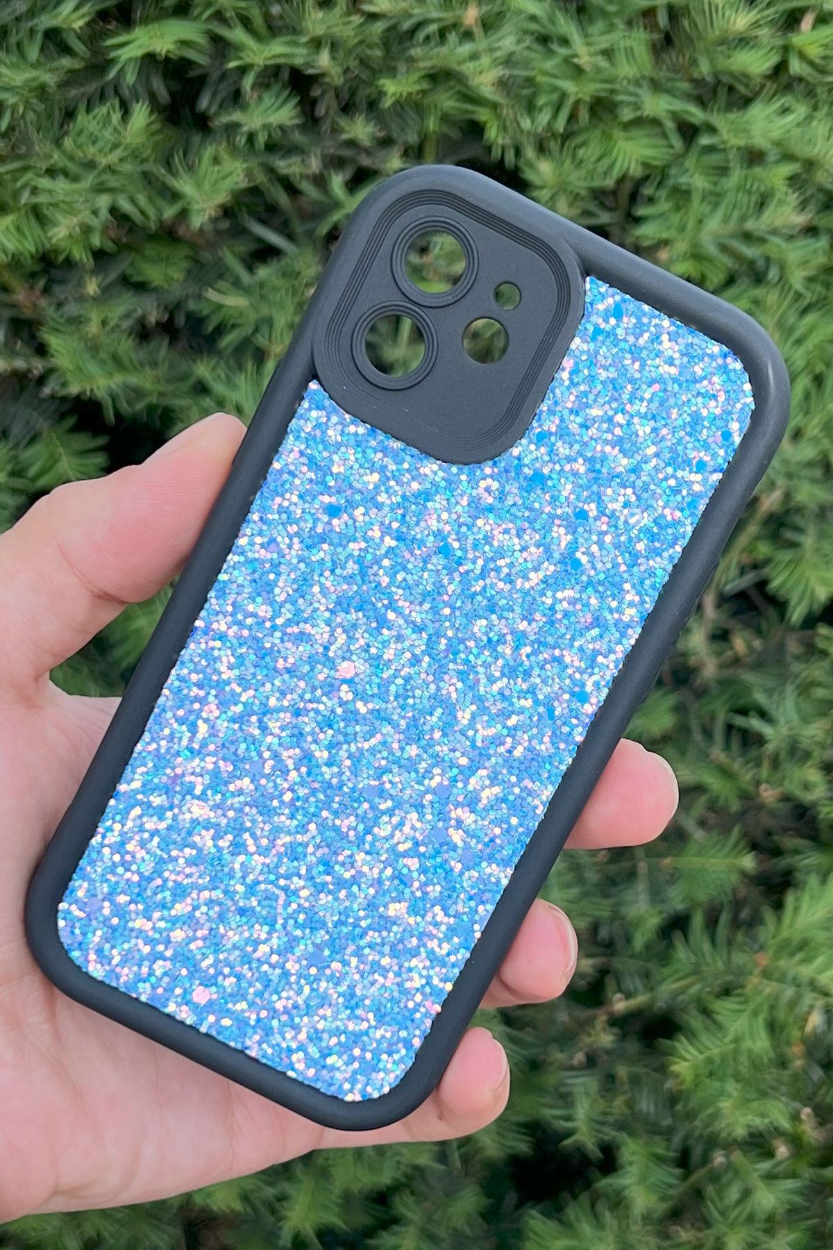 CEPSTOK iPhone 12 Kılıf Taşlı Işıltılı Darbe Önleyici Silikon Kapak