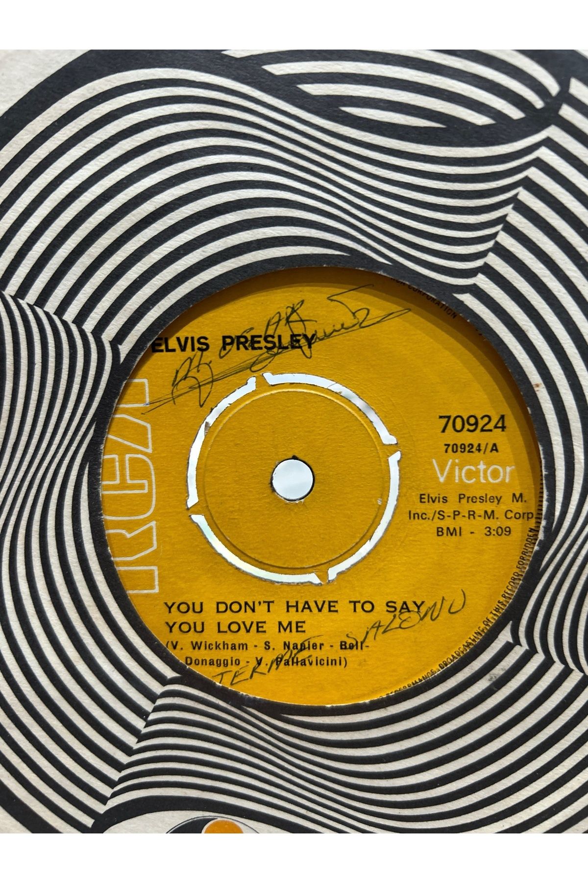 Kadıköy Plak Kulübü Elvis Presley - You Don't have to Say / Patch it Up 45lik