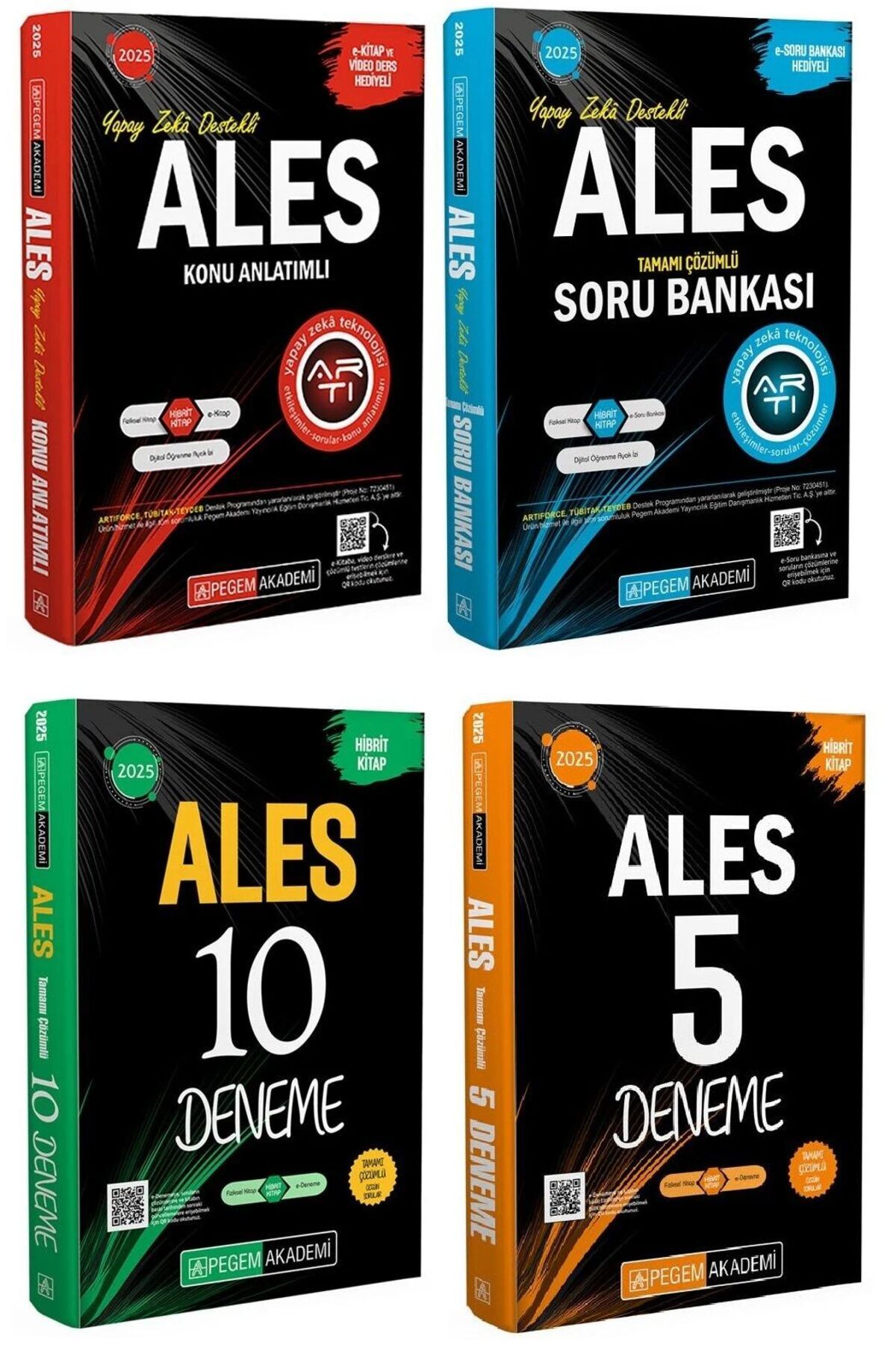 Makro Kitabevi Yayınları Pegem 2025 Baskı ALES Konu + Soru Bankası + 10+5 Deneme 4 lü Set