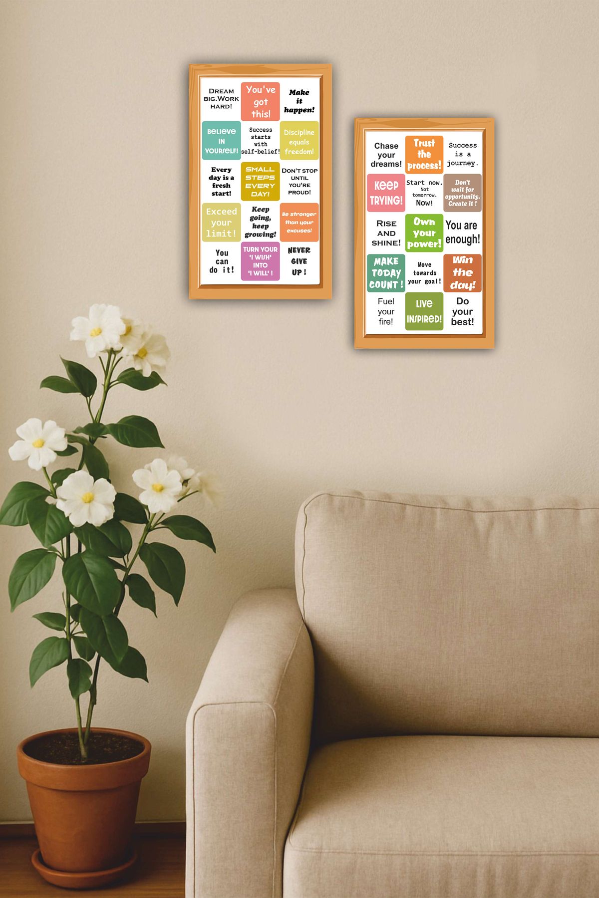 Butik Motivasyon Panosu – 14.5x24 cm | MDF Üzeri Etiket Baskı 14.5x24cm
