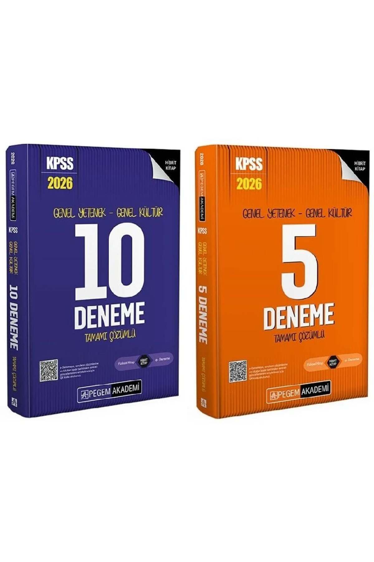 Garantör Akademi Pegem 2026 Bas. KPSS Genel Yetenek Genel Kültür 10+5 Deneme 2 li Set