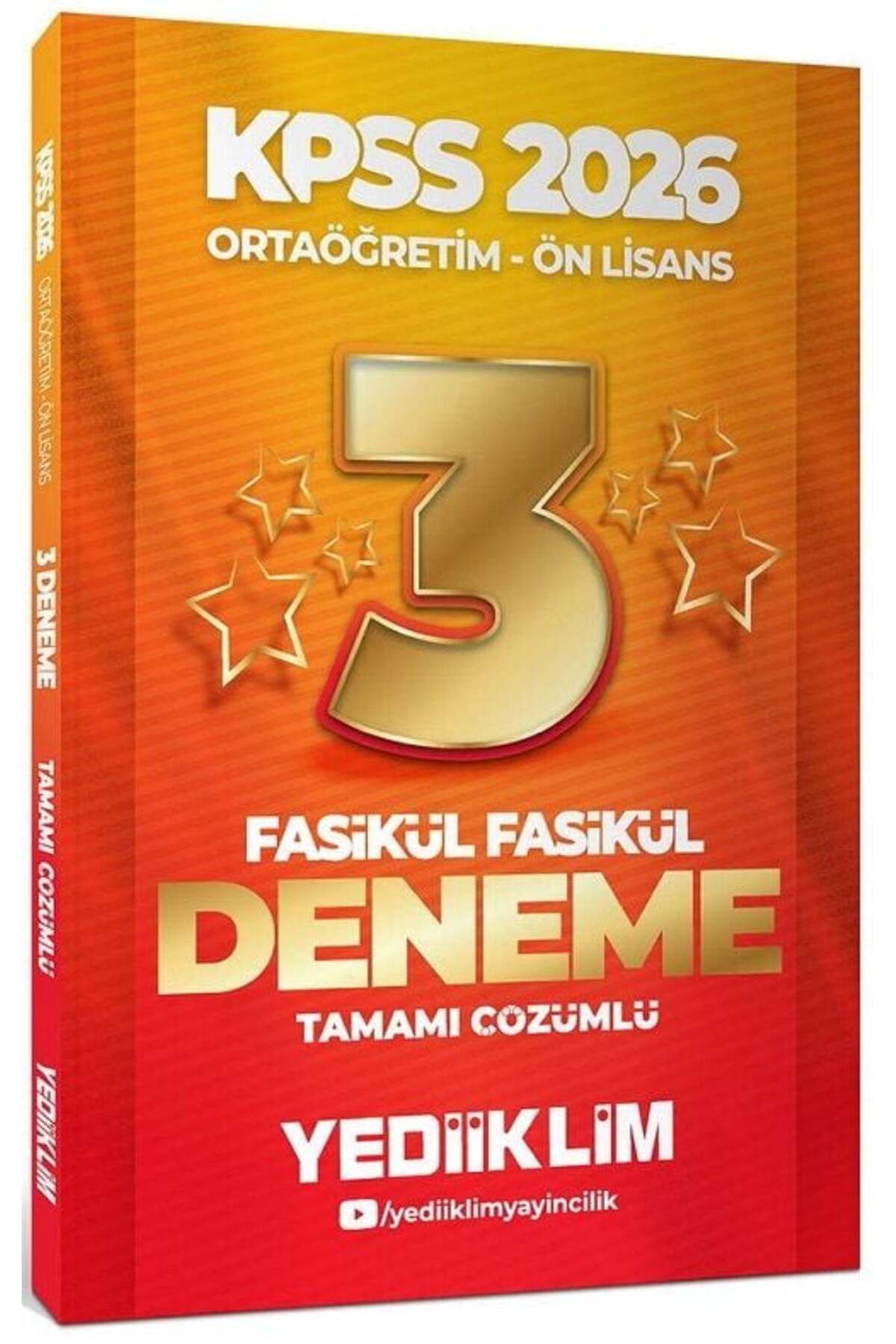 Garantör Akademi Yediiklim 2026 Bas. KPSS Lise Ortaöğretim Ön Lisans 3 Yıldız Deneme Fasikül