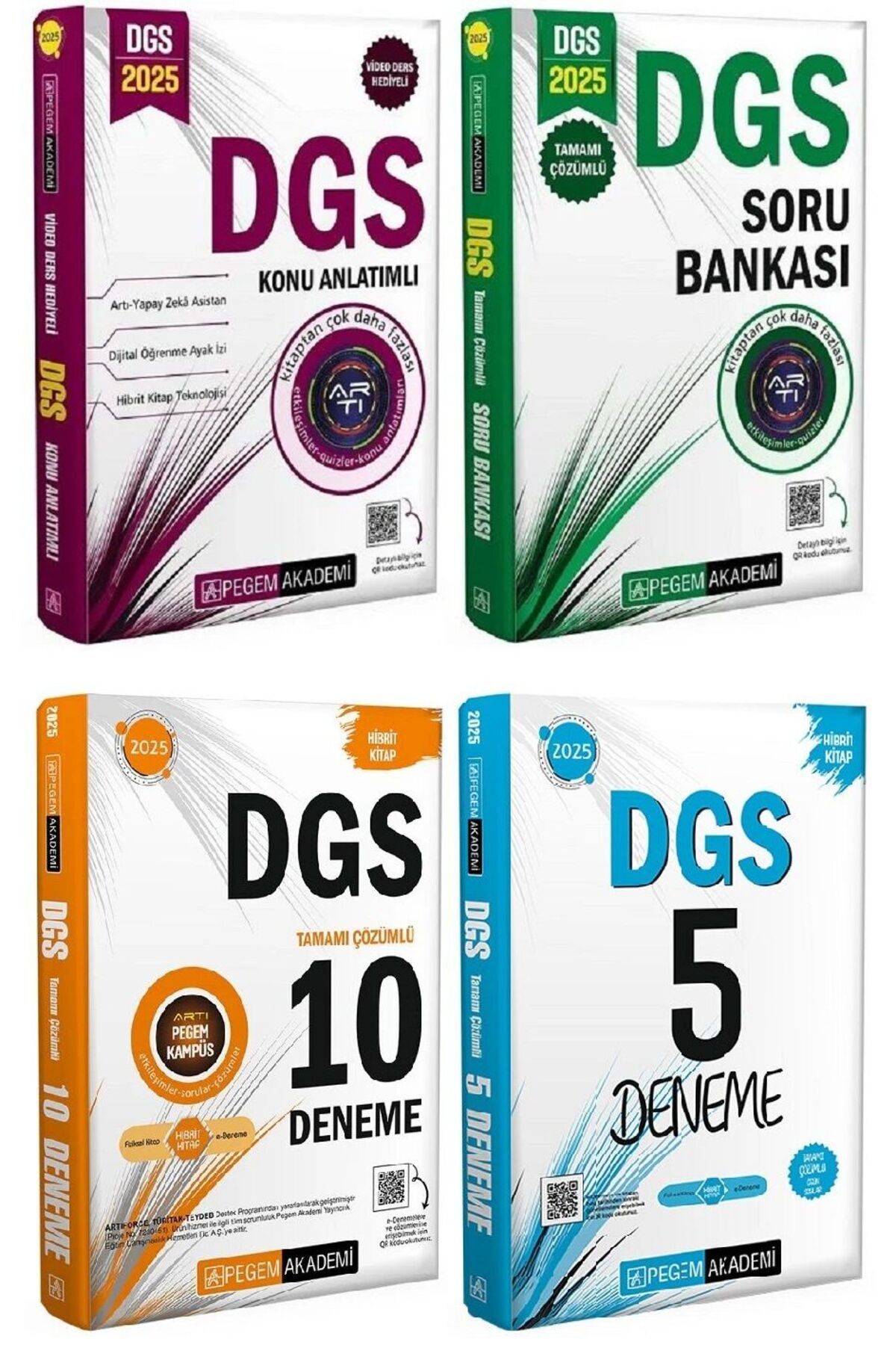 Makro Kitabevi Yayınları Pegem 2025 Baskı DGS Konu + Soru Bankası + 10+5 Deneme 4 lü Set