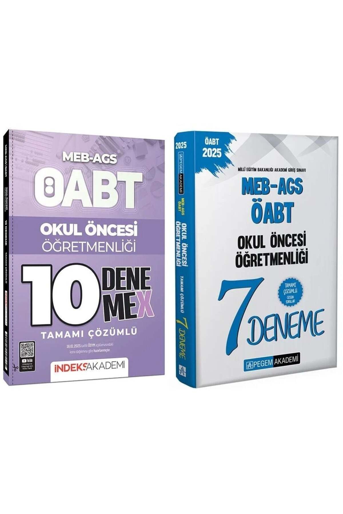 Makro Kitabevi Yayınları Pegem+İndeks 2025 Baskı ÖABT AGS Okul Öncesi Öğretmenliği 7+10 Den 2li Set