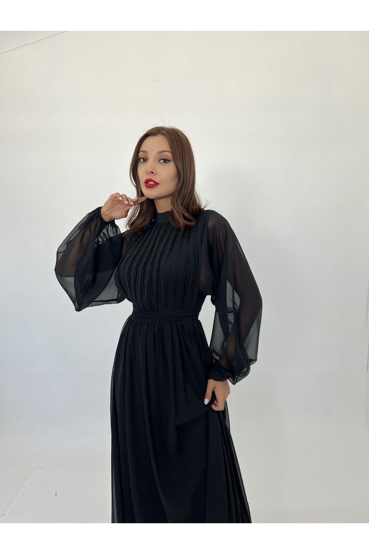 Inciqueen 6297 ELBİSE-SİYAH