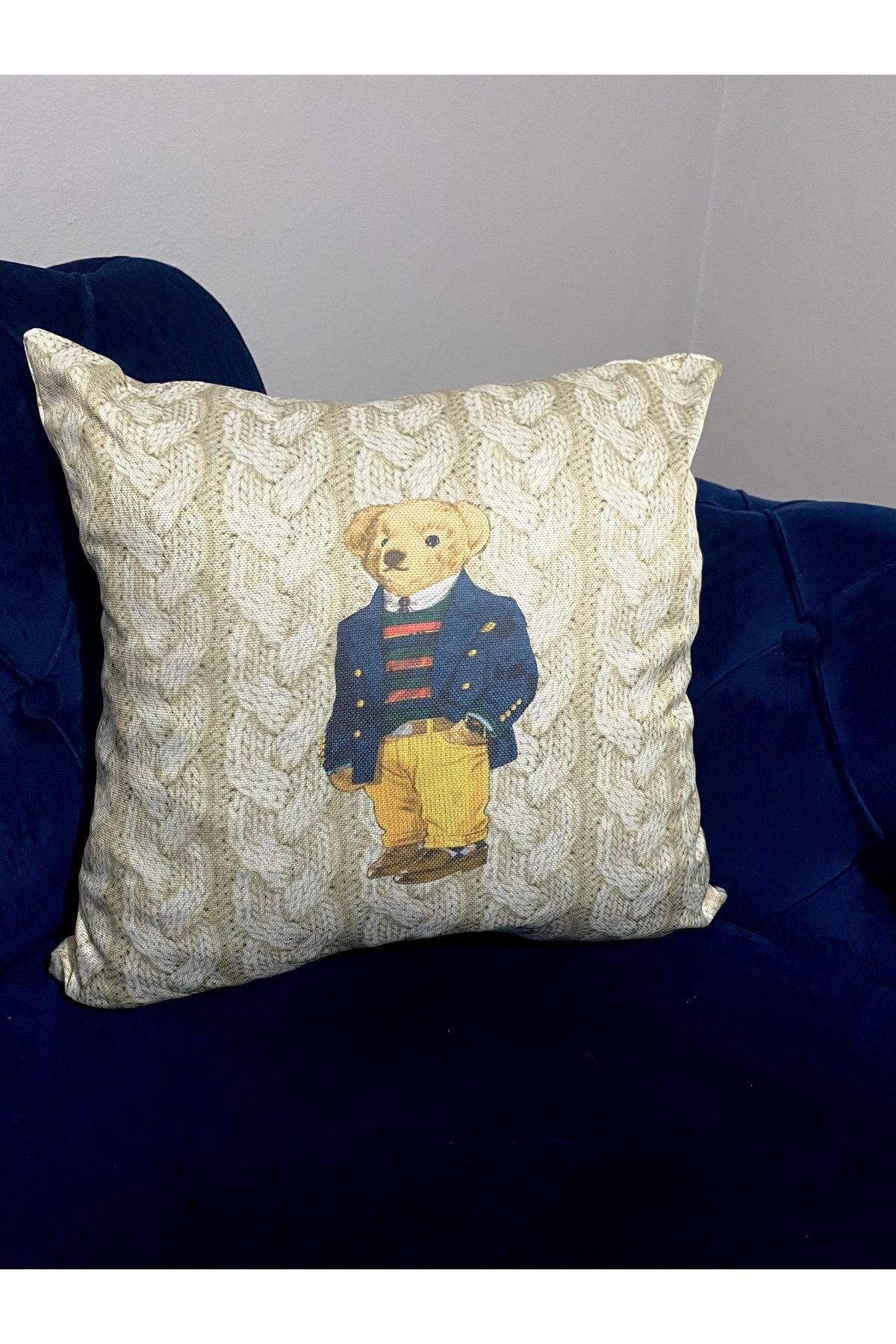 cuboo home Çift taraflı teddy ayı desenli hediyelikler dekoratif kırlent kılıfı