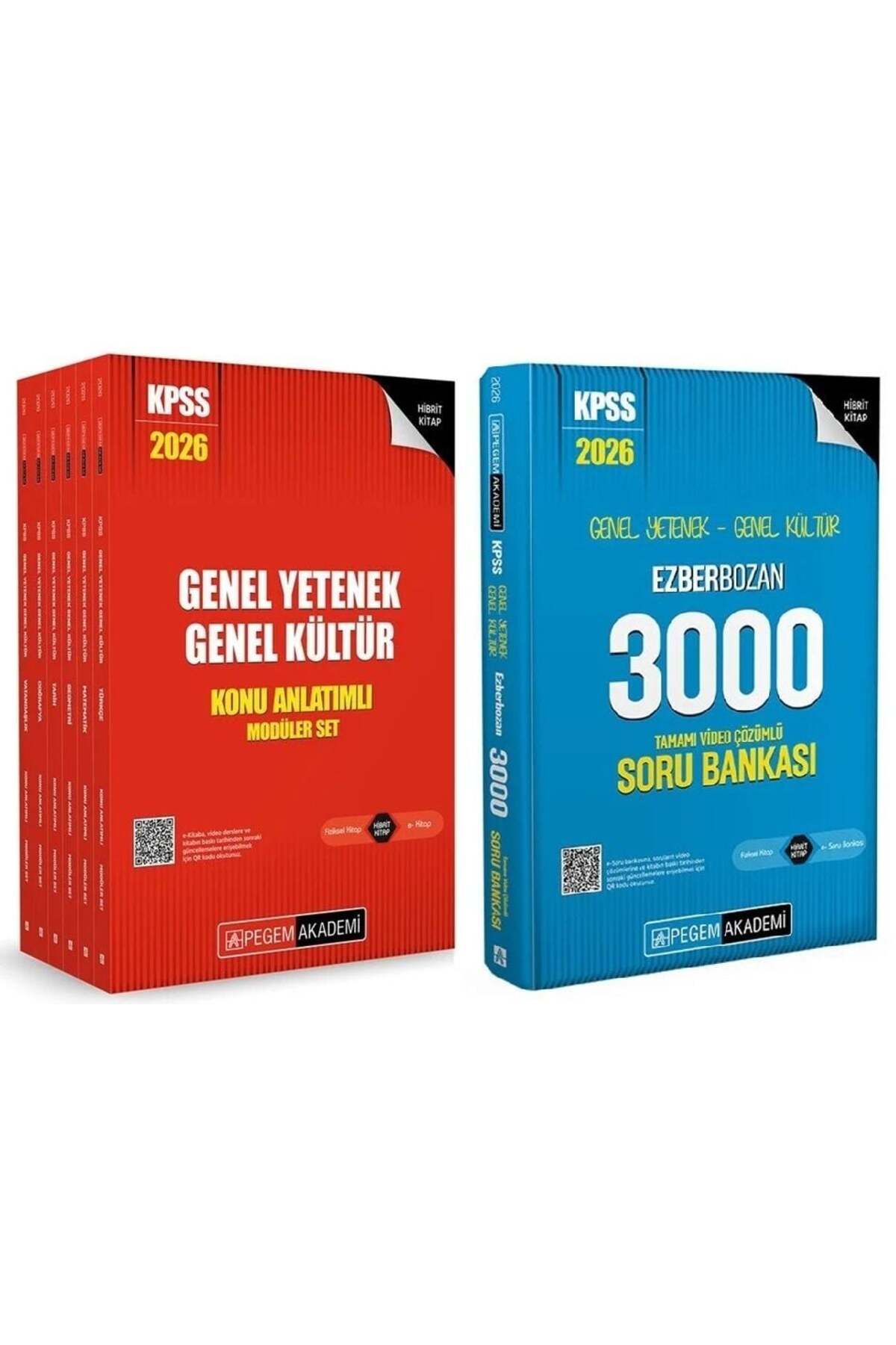 Garantör Akademi Pegem 2026 Bas. KPSS GY GK Modüler Konu+Ezberbozan Soru Bankası 2li Set