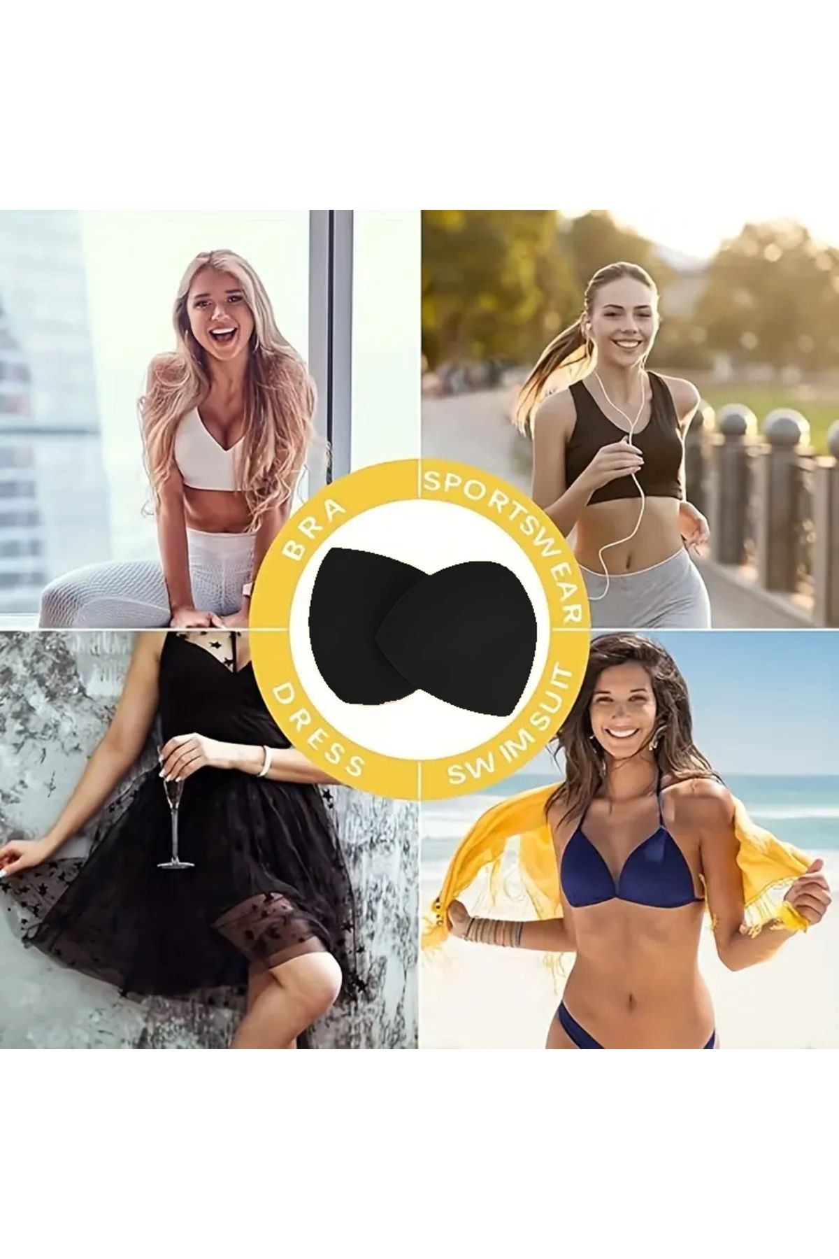 BENİMOLMALI Sütyen İçi Ped Mayo Bikini Göğüs Pedi Bra Kap Plaj Bikini Spor Summer