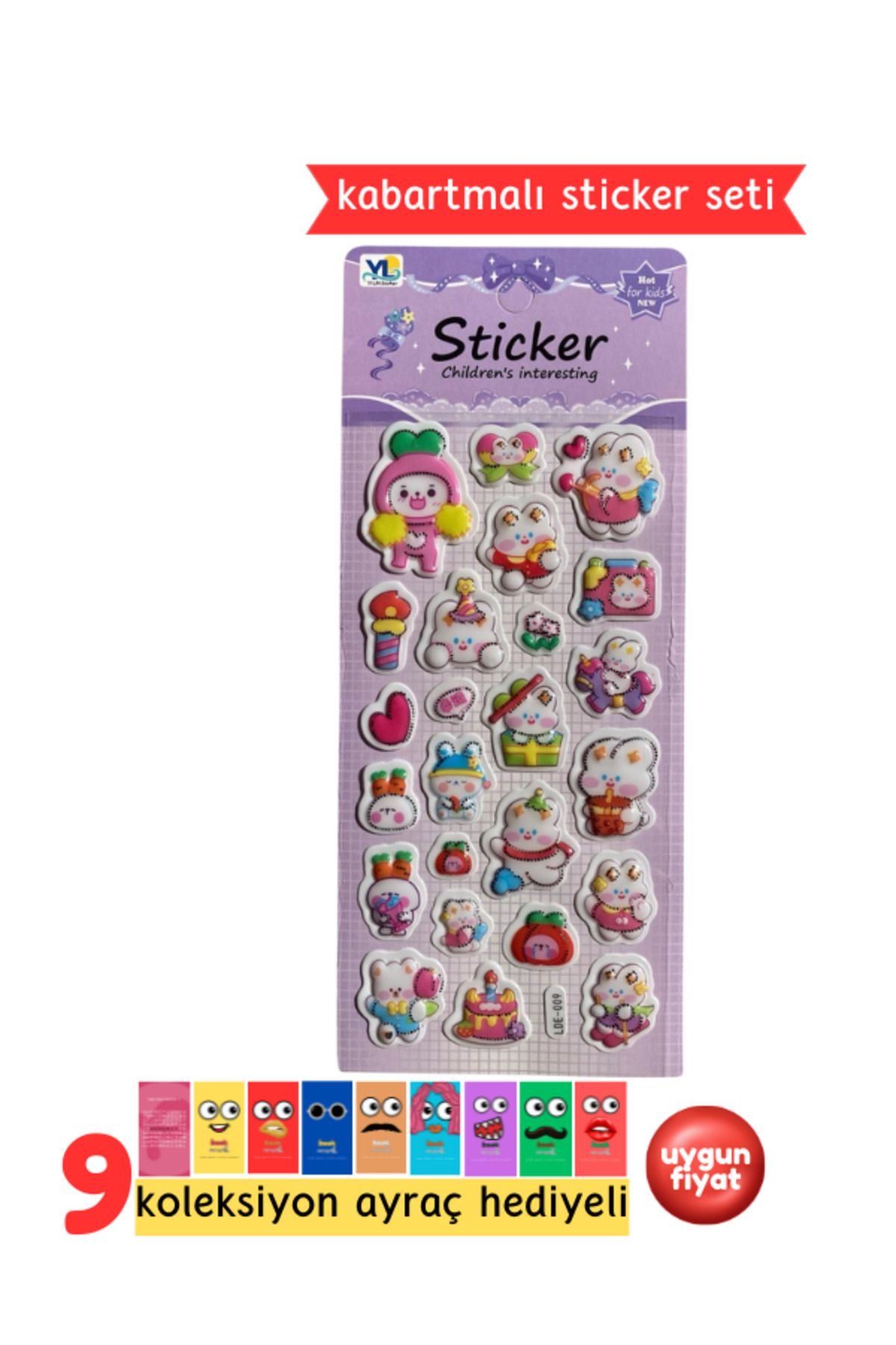 Pembe Pasaj Kawaii Temalı Sticker – Kabartmalı 3D Sticker Etiket - Defter Laptop Ajanda Bullet Journal Sticker
