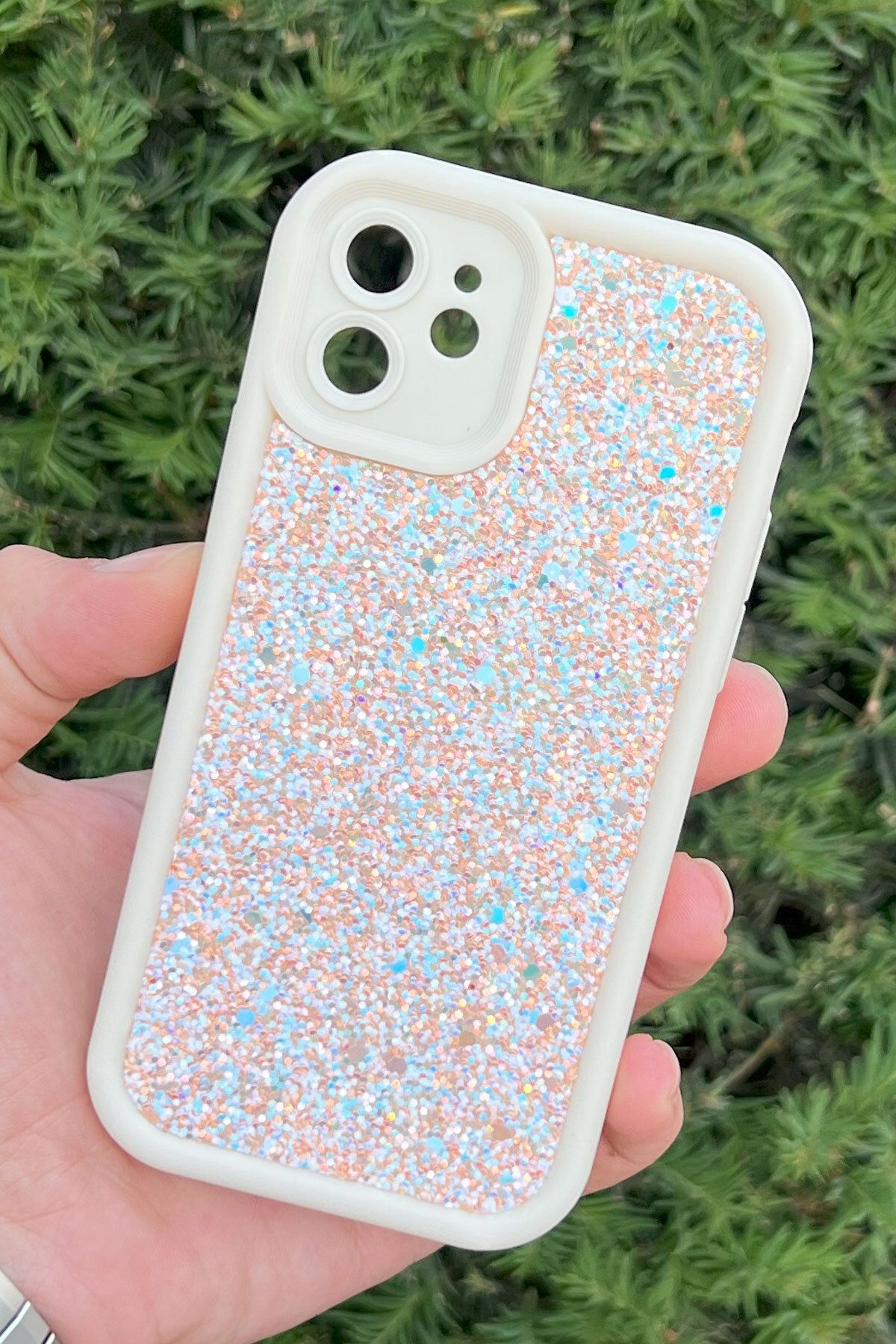 CEPSTOK iPhone 12 Kılıf Taşlı Işıltılı Darbe Önleyici Silikon Kapak
