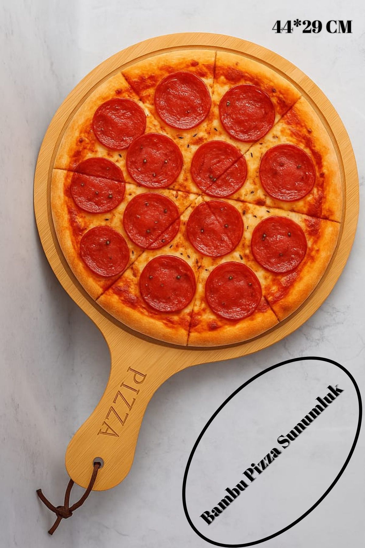 welcomein Bambu Pizza Servis Sunum Tabağı