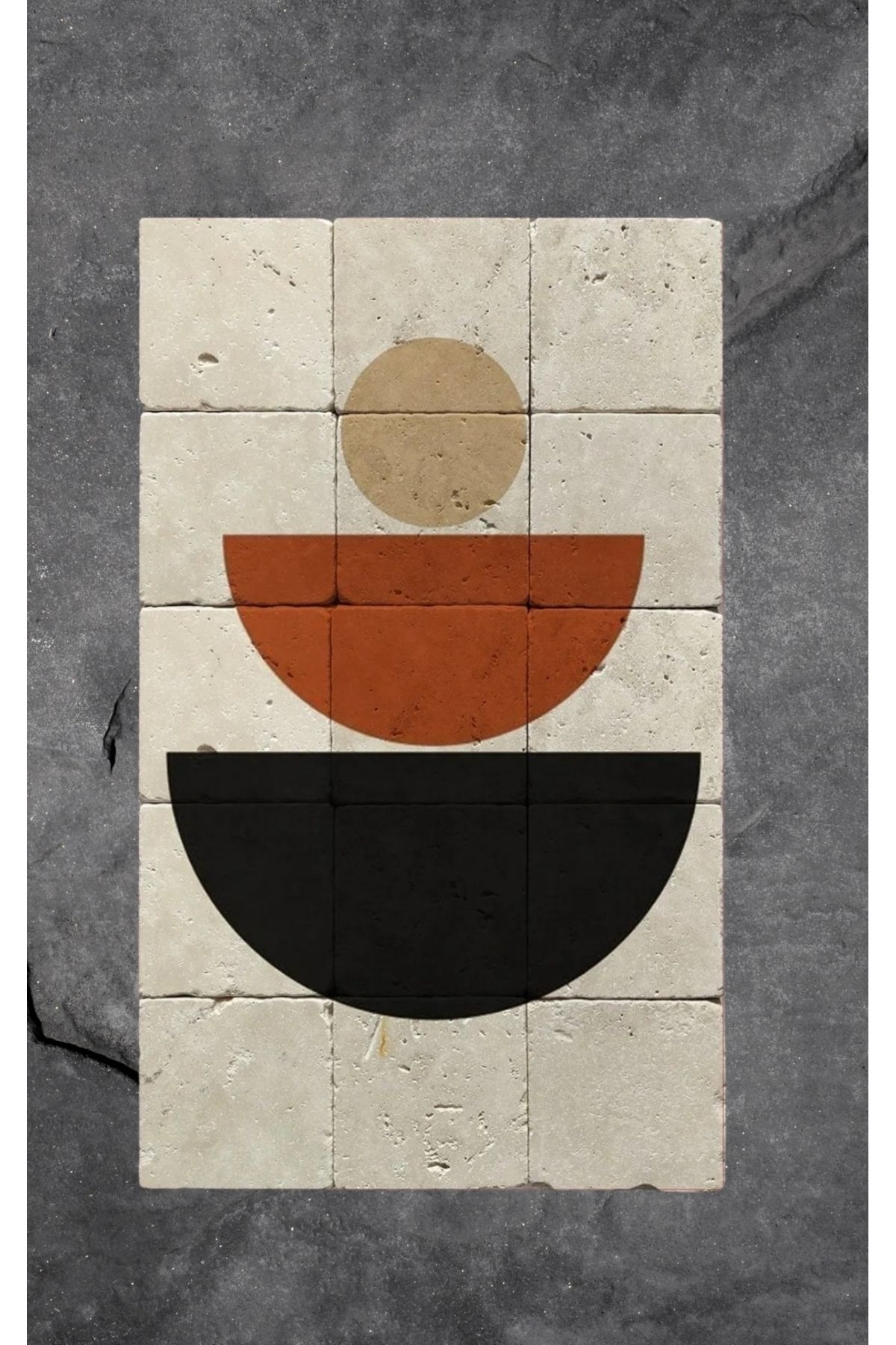 STONEVİVEART Doğal Taş Büyük Boy Tablo 50x30 Cm Duvar Dekoru