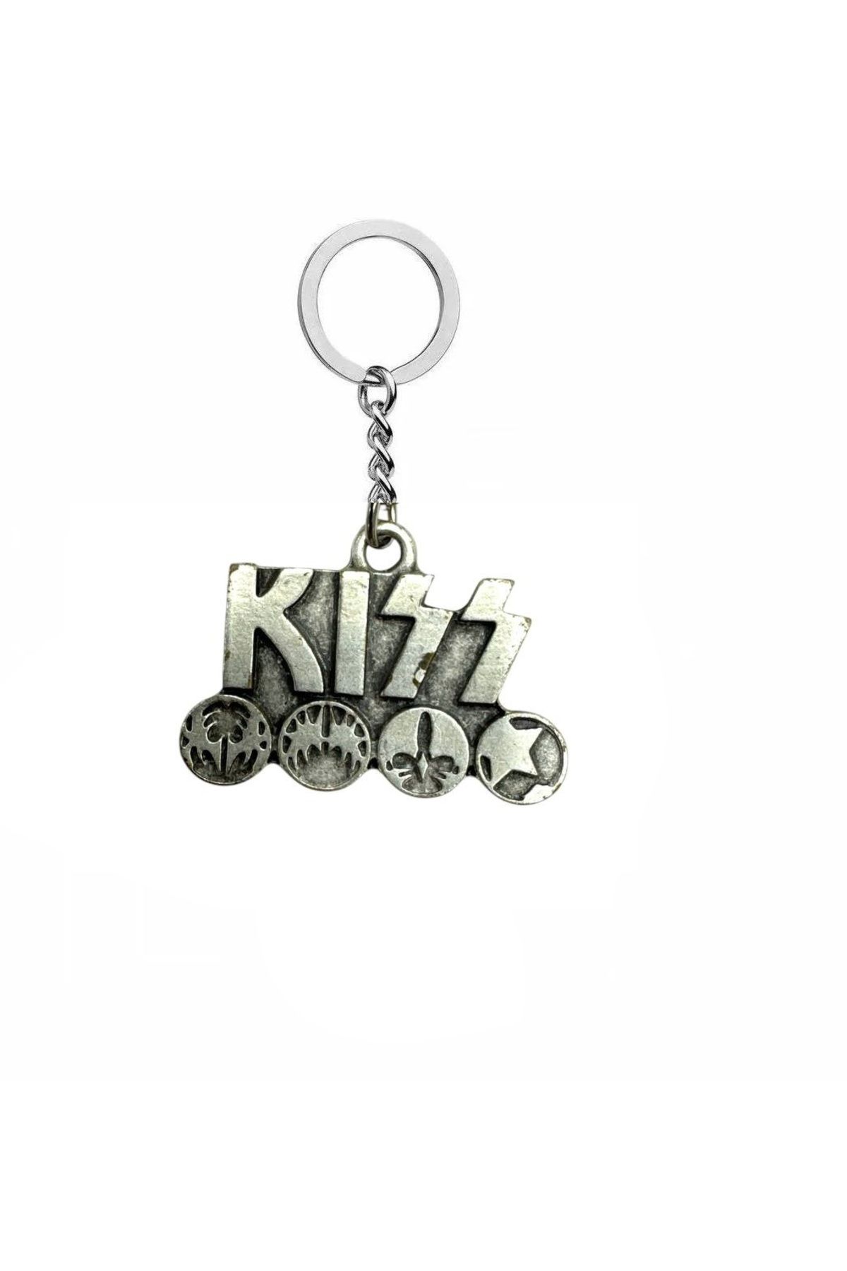 Herşey Nota KISS Rock Metal Grup Logolu Anahtarlık – Unisex Aksesuar