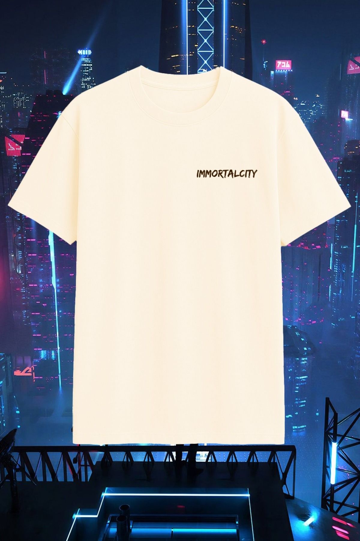 Vigor Wear İMMORTALL Baskılı Oversize T-Shirt
