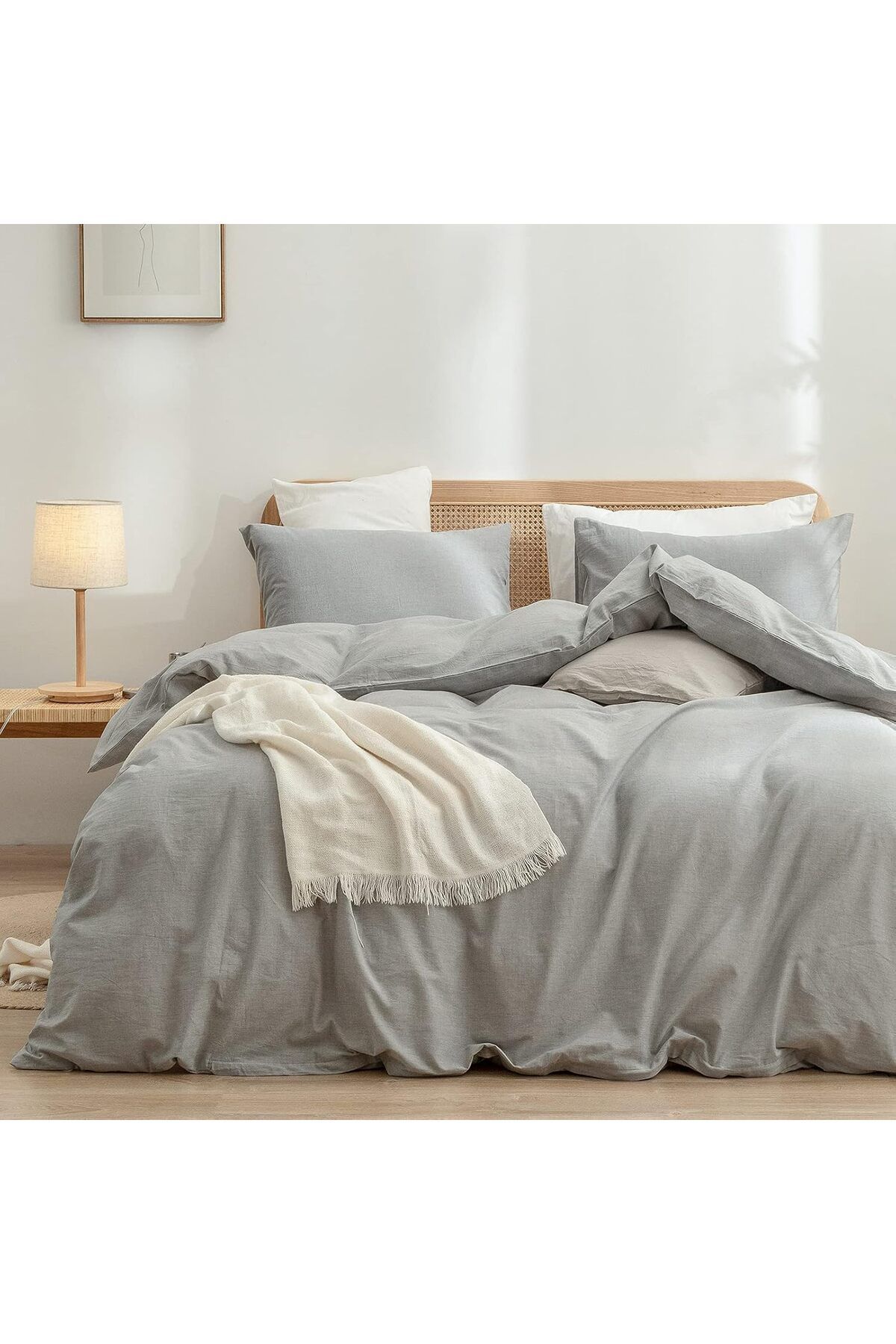 Sheri Home Tekstil Pure Beyaz Çift Kişilik Nevresim Seti(YORGAN KILIFI 2 Lİ YASTIK KILIFI) %100 OtelPamukty6655888