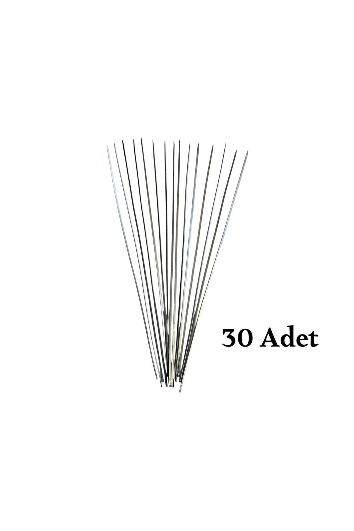 YILMAZNARGİLE Ciğer Şişi 30 Adet 55 cm ,Et Mangal Yassı şiş (uzunluk 55 cm ),Mangal Aksesuarı Kebap,Ciğer,Kuşbaşı
