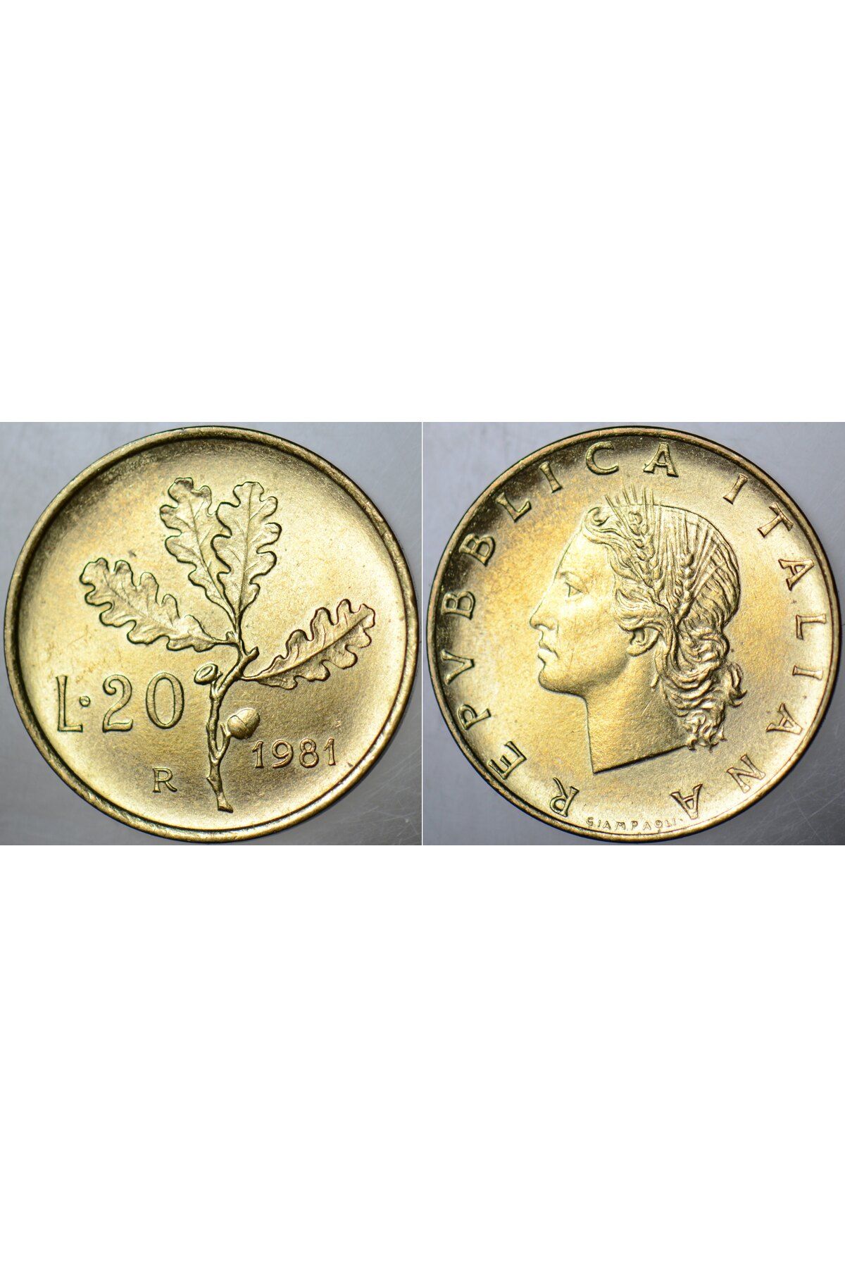 Banknoting İTALYA 20 LİRET 1981 ÇİL KONDİSYON.