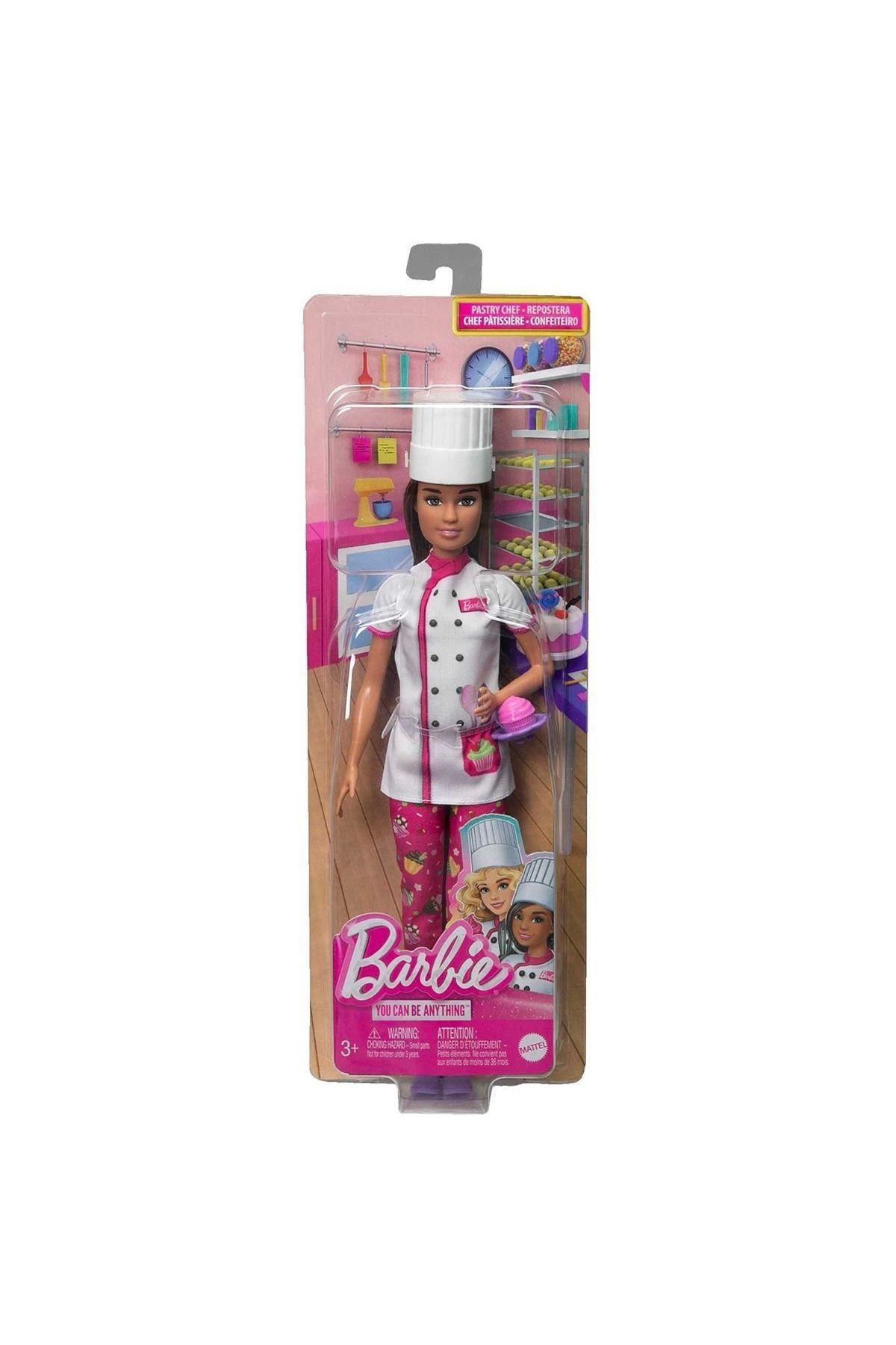 gizmurstore HKT67 Barbie Kariyer Bebekleri Serisi - Pasta Şefi