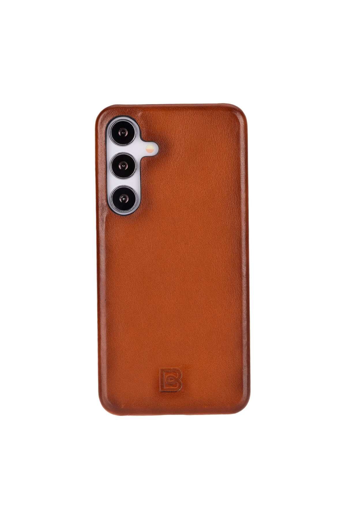 Bouletta Galaxy S25 Plus Uyumlu Hakiki Deri Arka Kapak - Turuncu