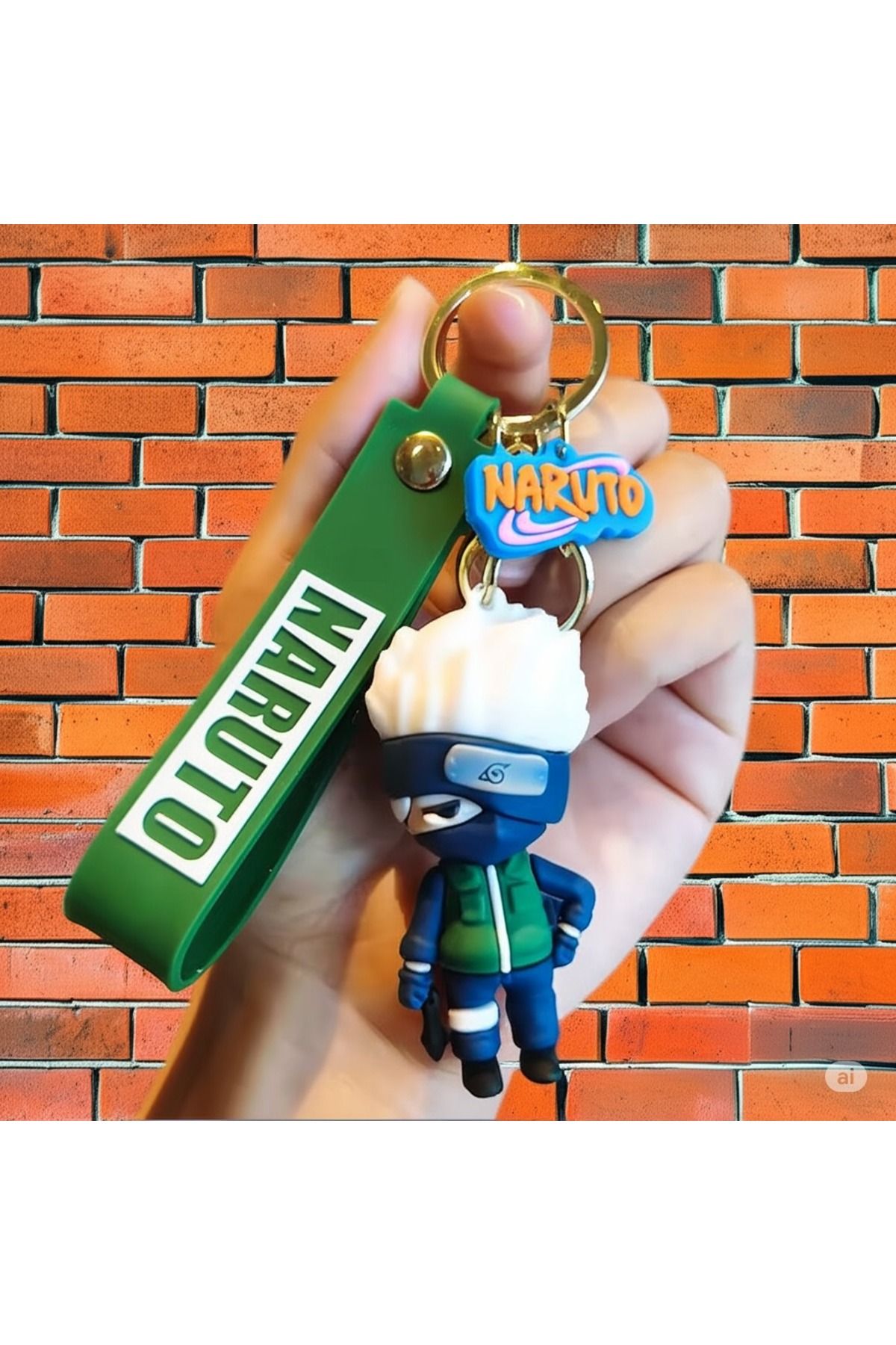 Mimi Aksesuar 3D Lüks Büyük Boy Naruto Karekteri (KAWAİİ) Silikon Anahtarlık & Çanta aksesuarı
