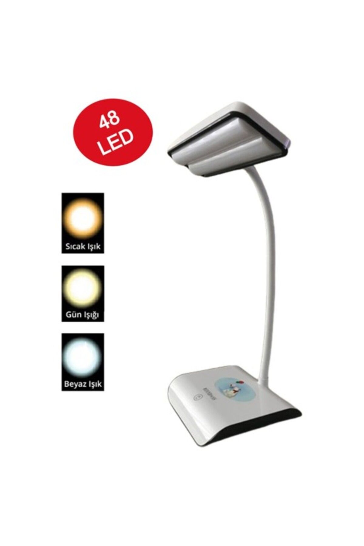 Fixport Şarjlı 48 Led PS-1937 Çalışma Okuma Işığı Kademeli Masa Lambası
