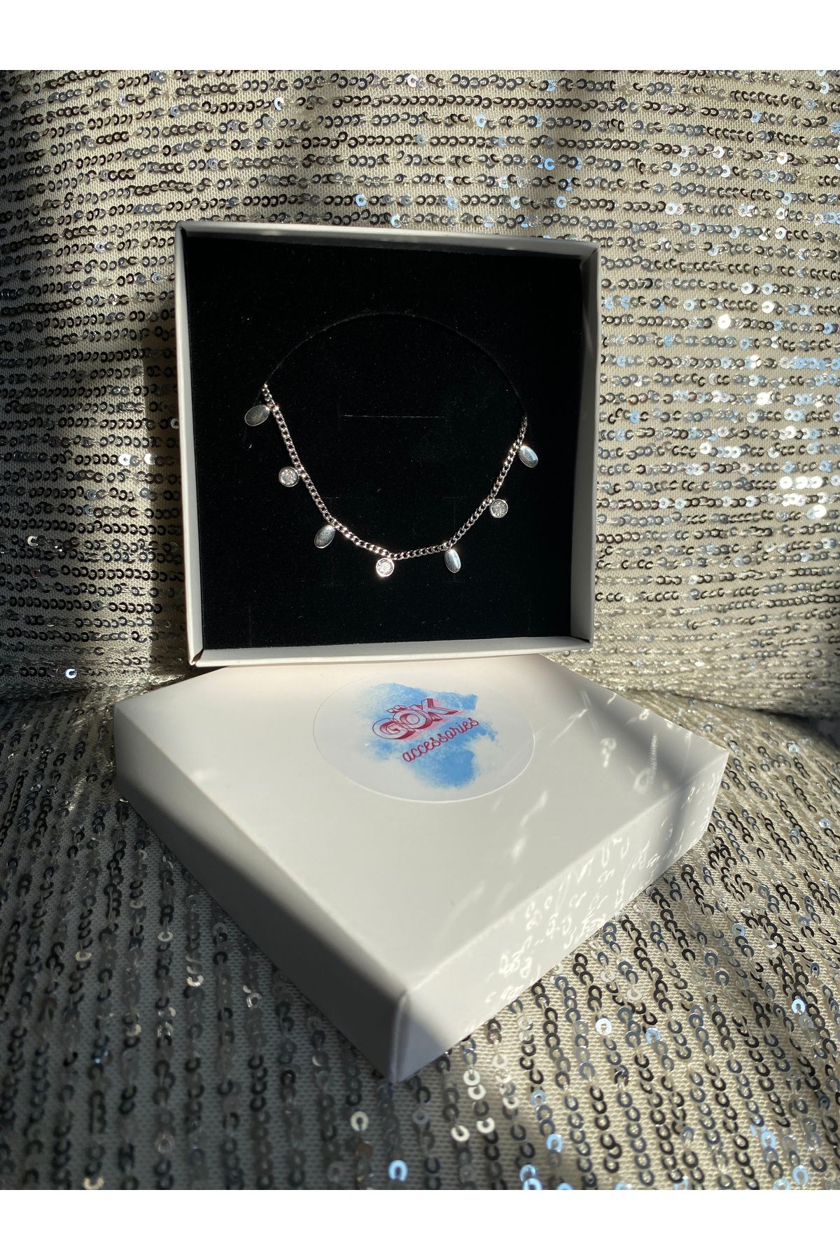 Gök Accessories Minimal Silver Halhal-Luna