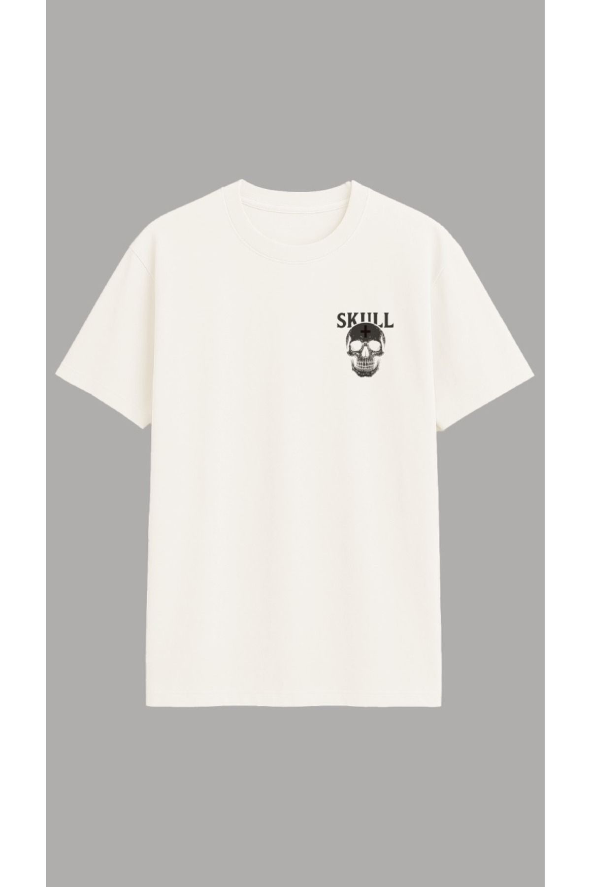 Vigor Wear SKULL Baskılı Oversize T-Shirt